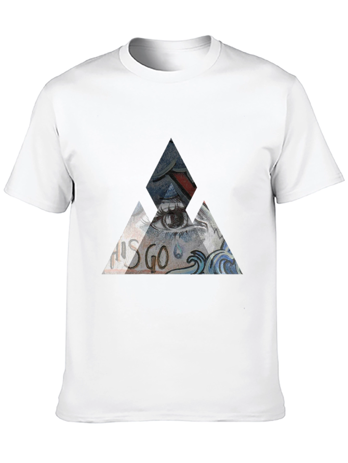 Abstract Triangle Eye Graphic T-Shirt