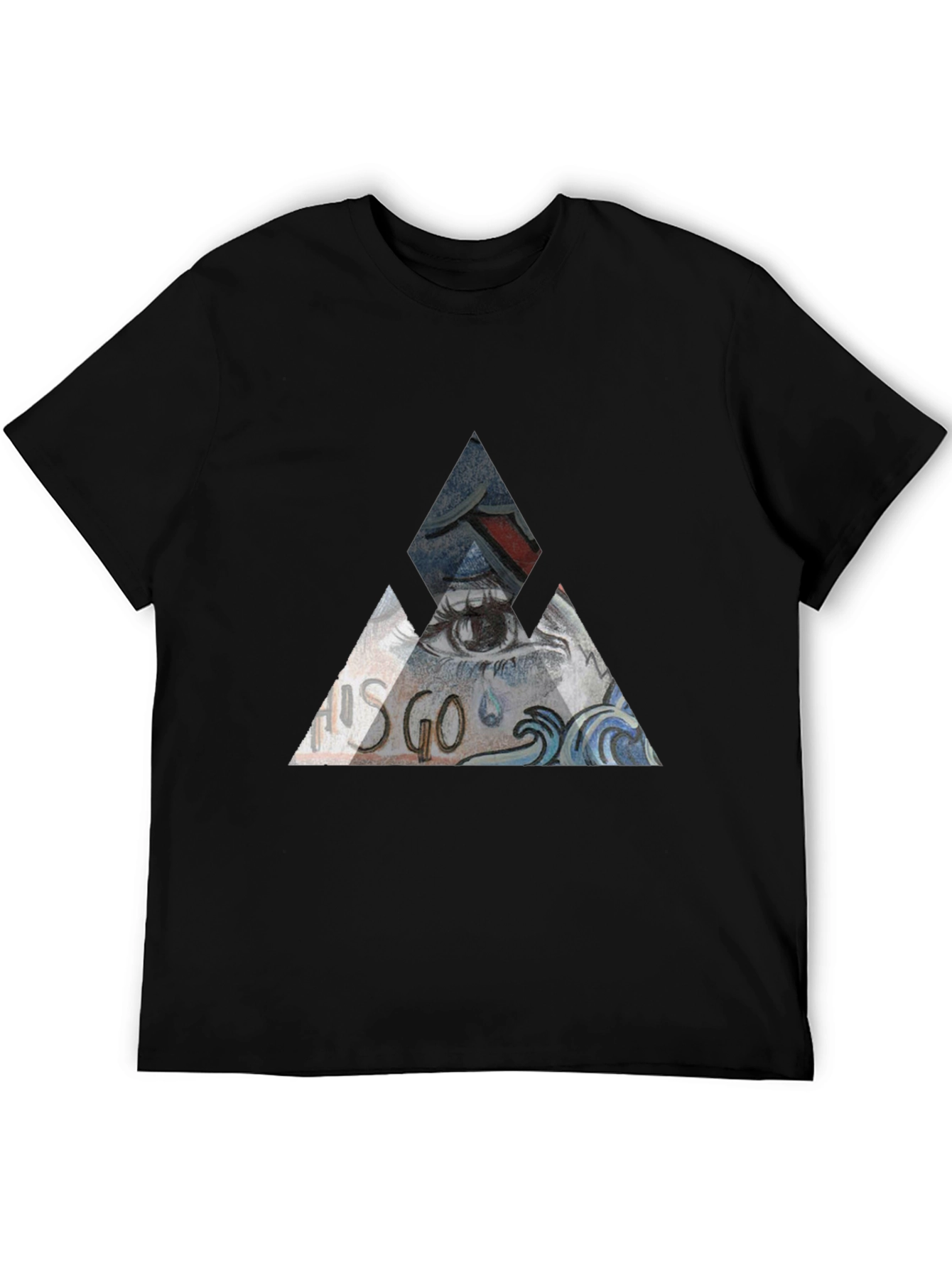 Abstract Triangle Eye Graphic T-Shirt