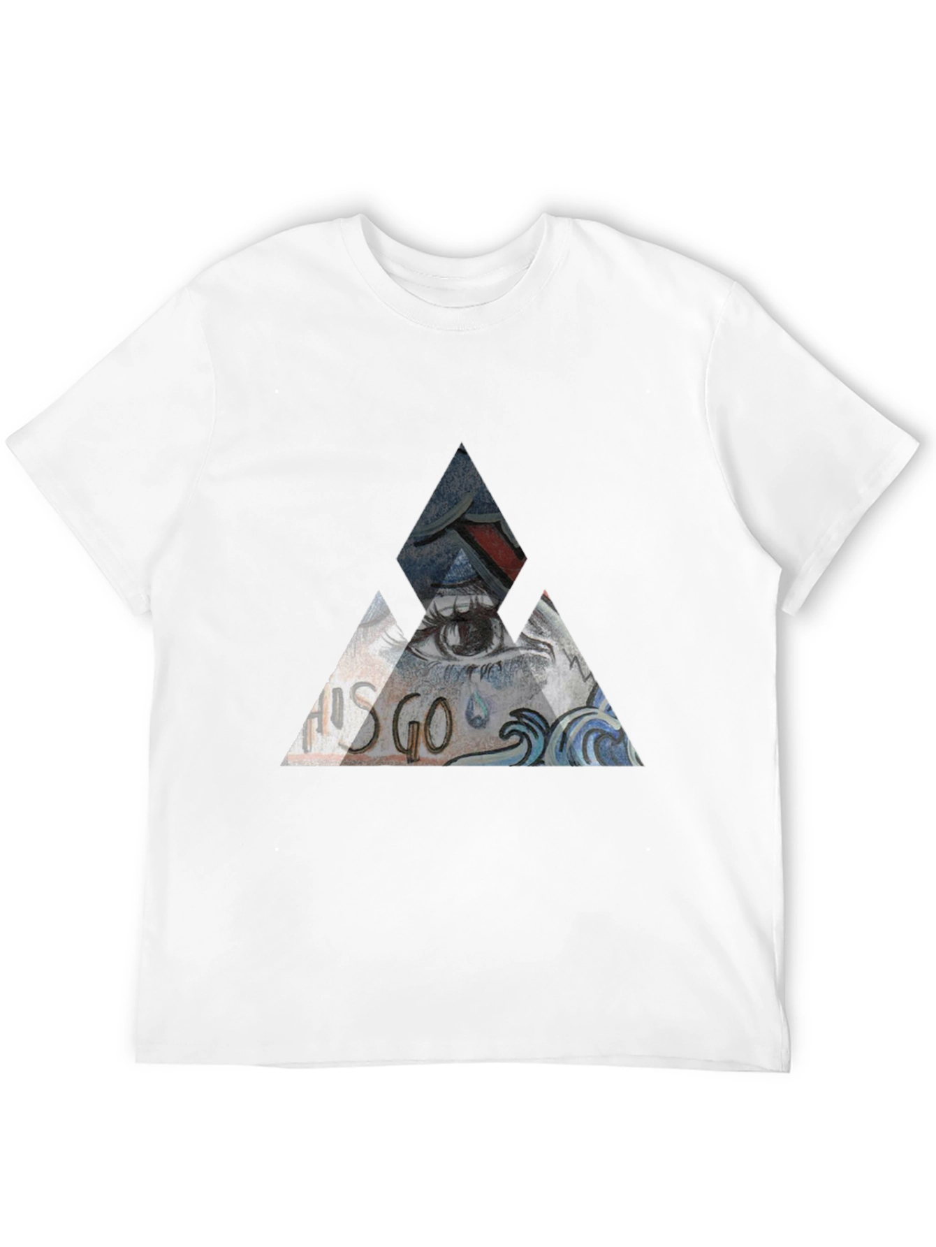 Abstract Triangle Eye Graphic T-Shirt