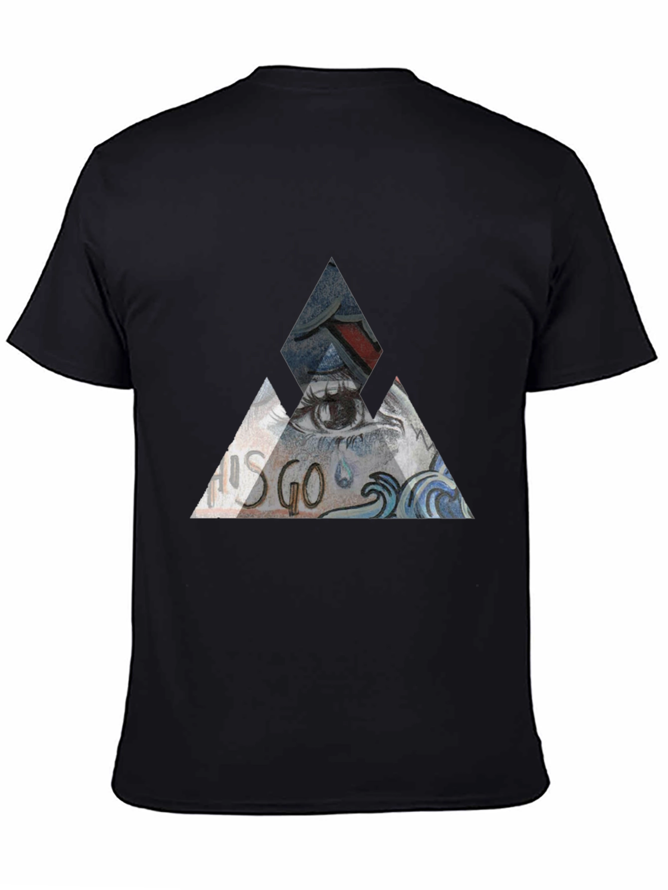 Abstract Triangle Eye Graphic T-Shirt