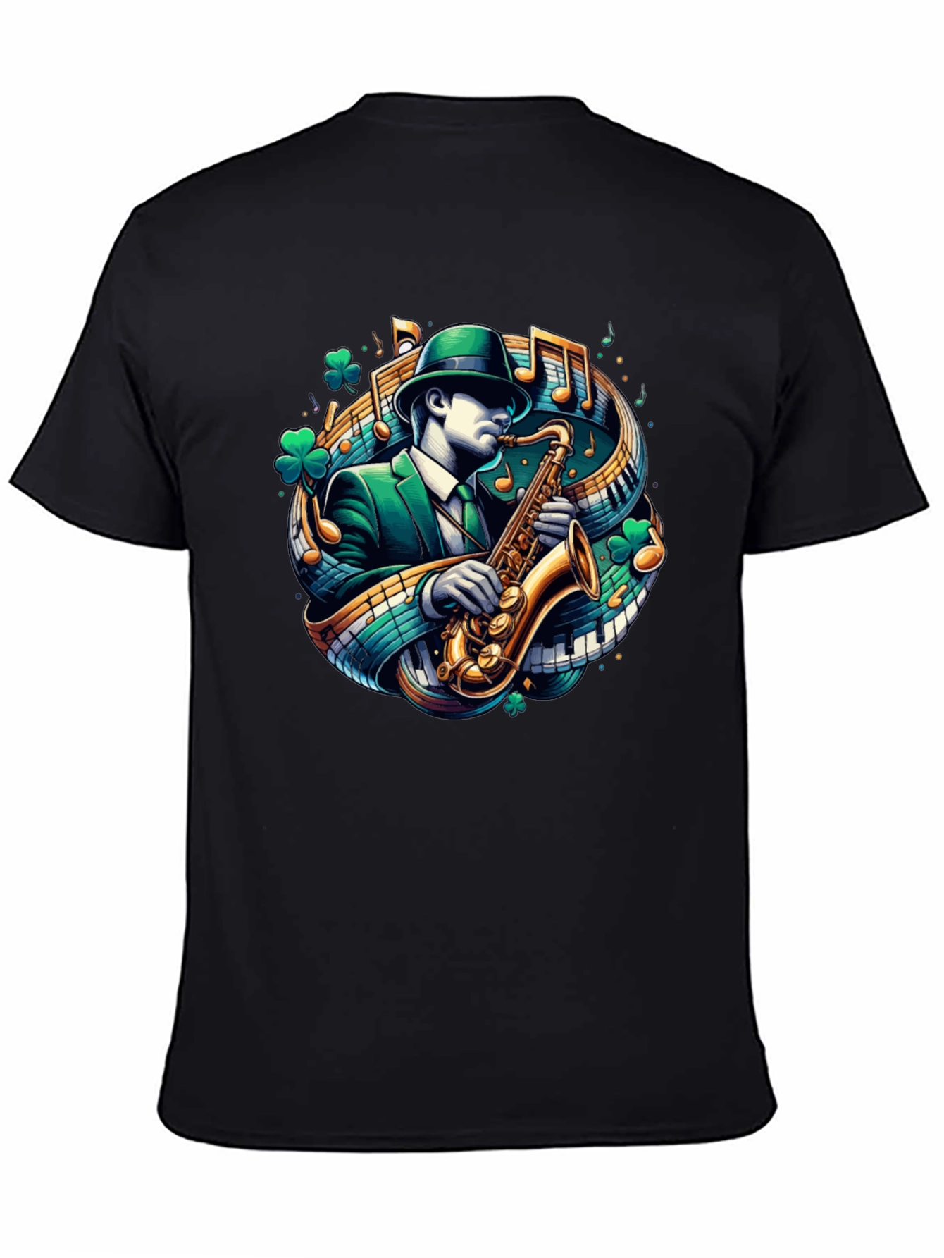 St. Patricks Day Saxophone T-Shirt