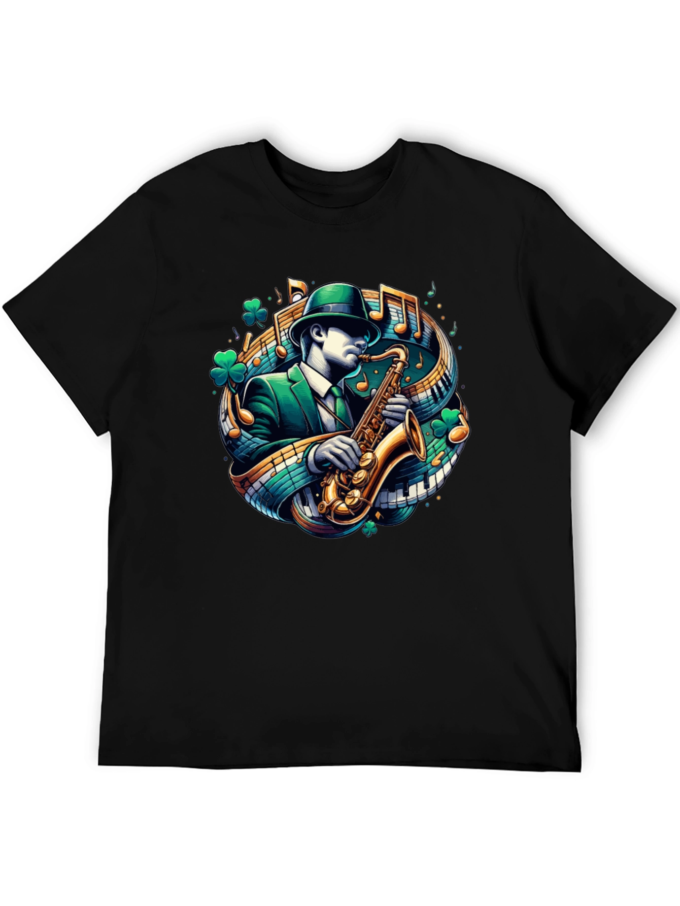 St. Patricks Day Saxophone T-Shirt