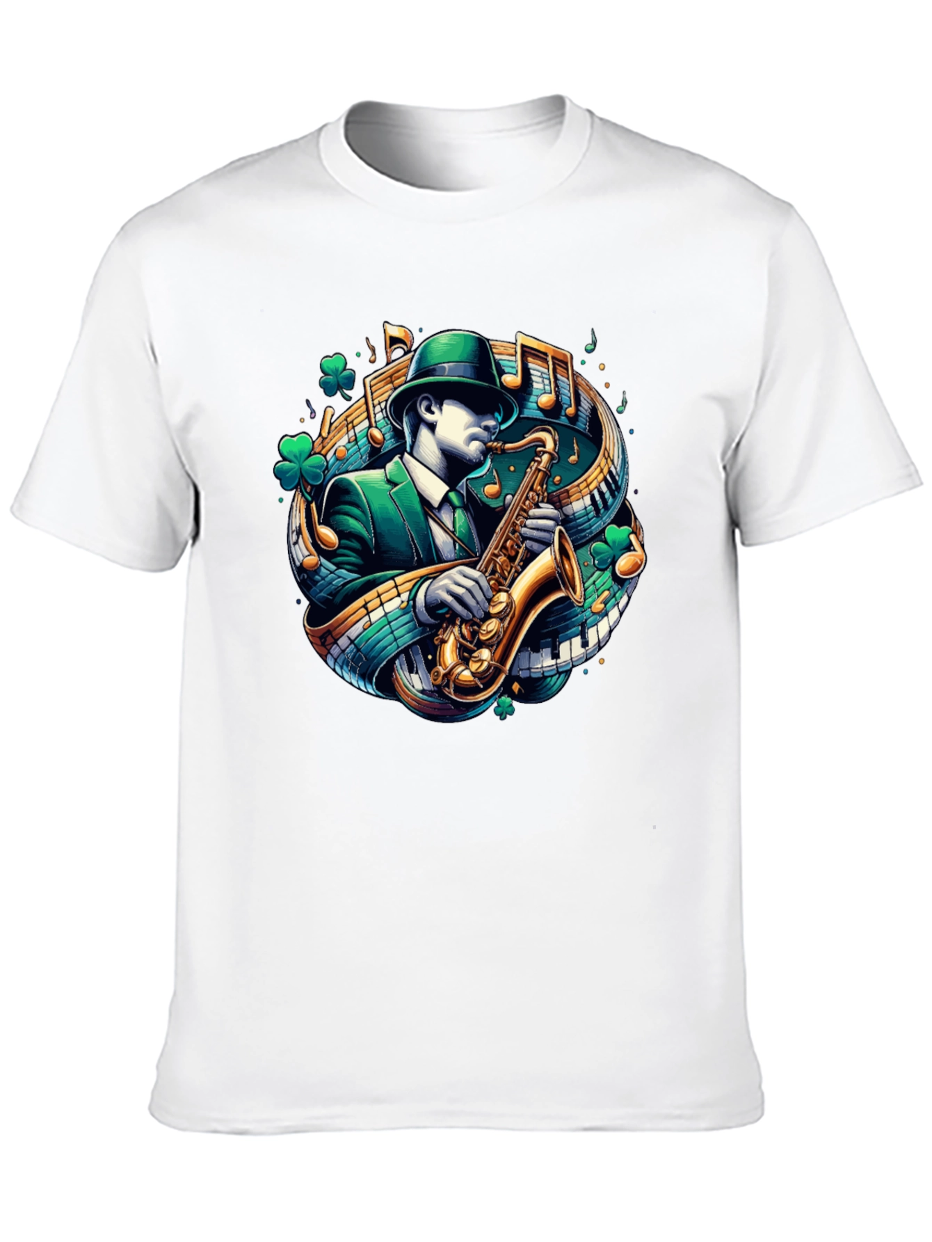 St. Patricks Day Saxophone T-Shirt