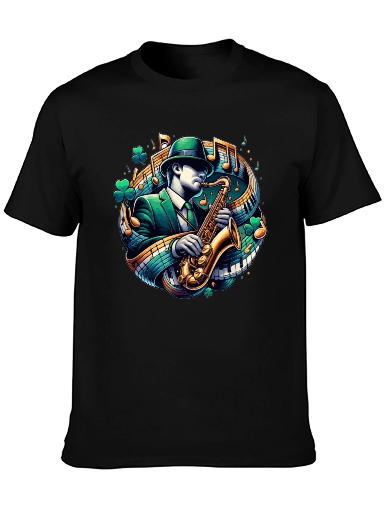 St. Patricks Day Saxophone T-Shirt