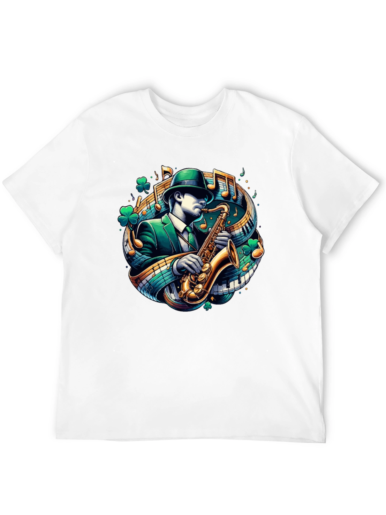 St. Patricks Day Saxophone T-Shirt