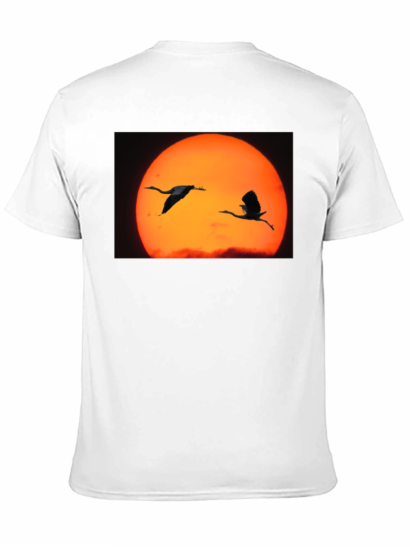 Sunset Birds Black T-Shirt