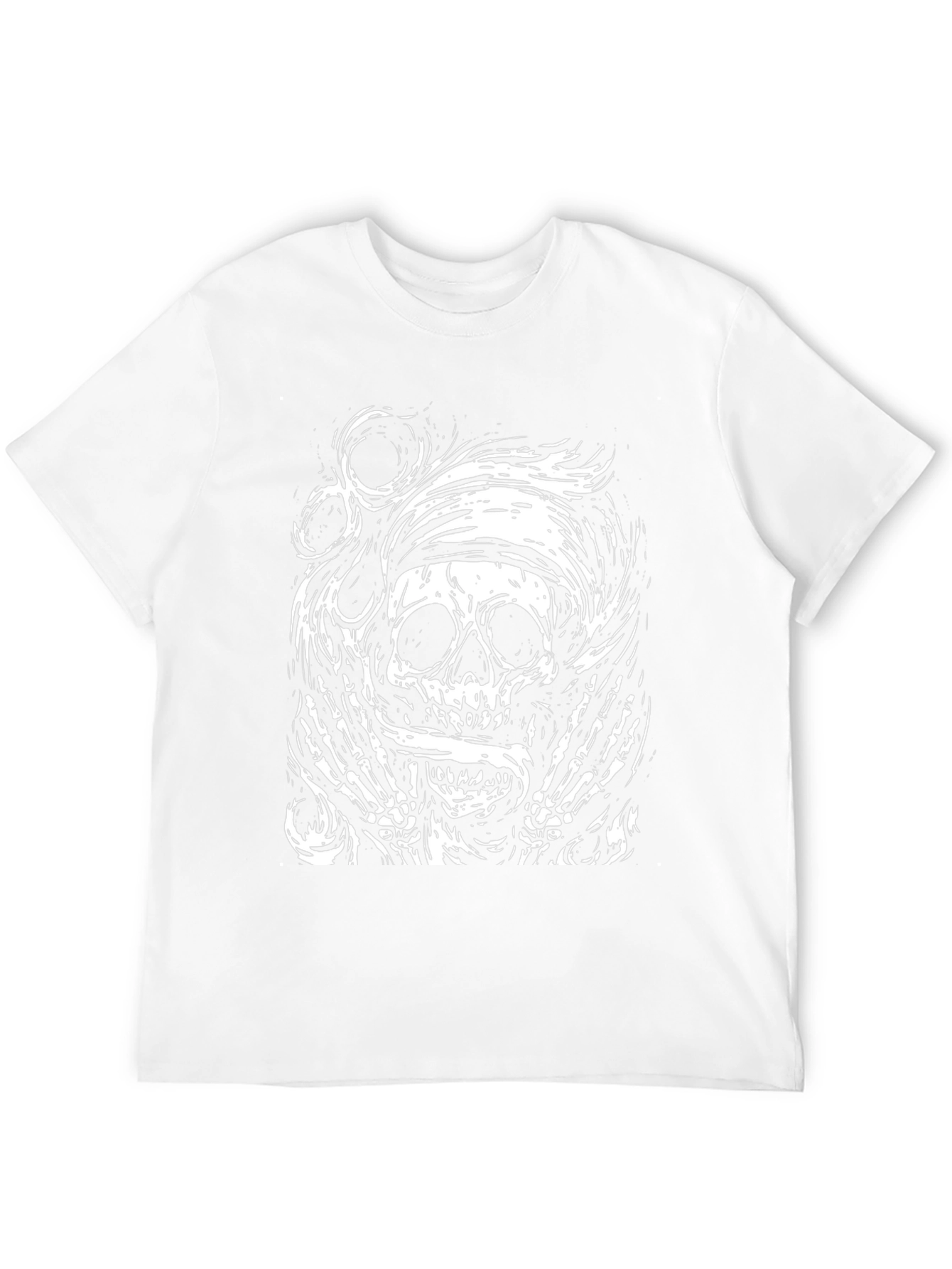 Skull Graphic Tee - Black Cotton T-Shirt