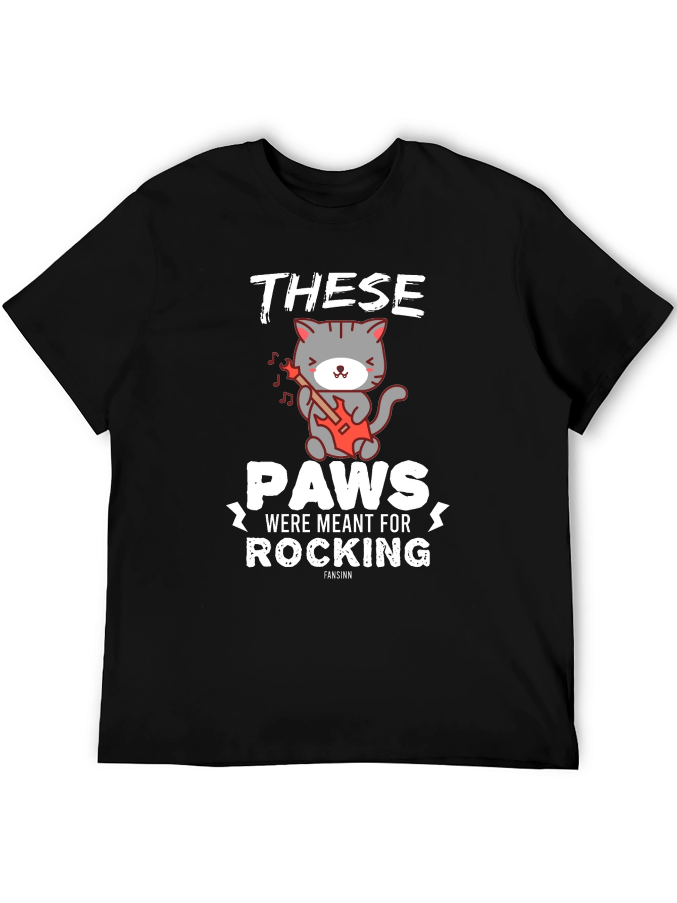 These Paws Were Meant for Rocking Cat T-Shirt