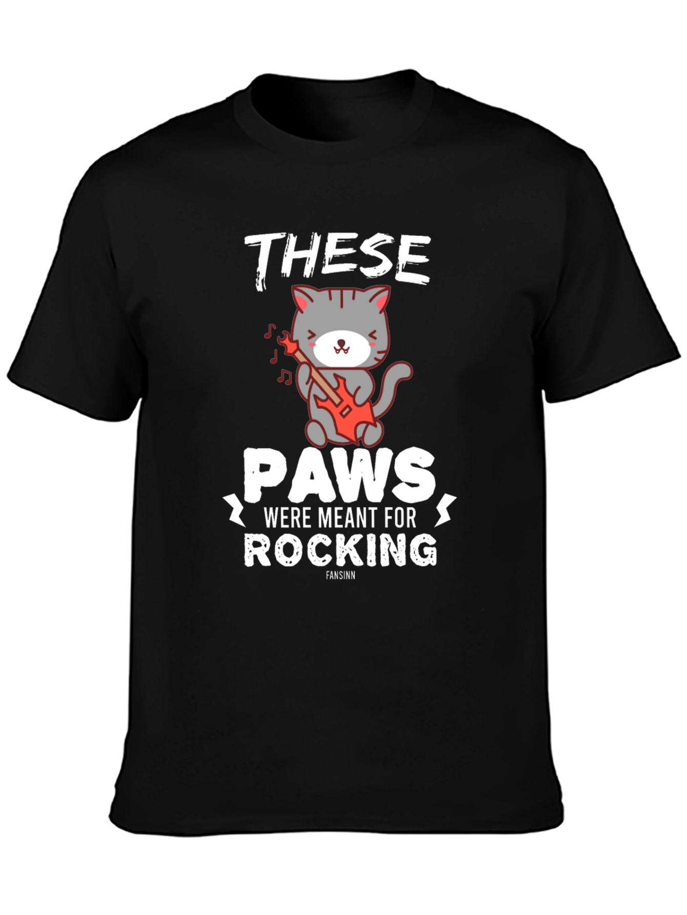 These Paws Were Meant for Rocking Cat T-Shirt