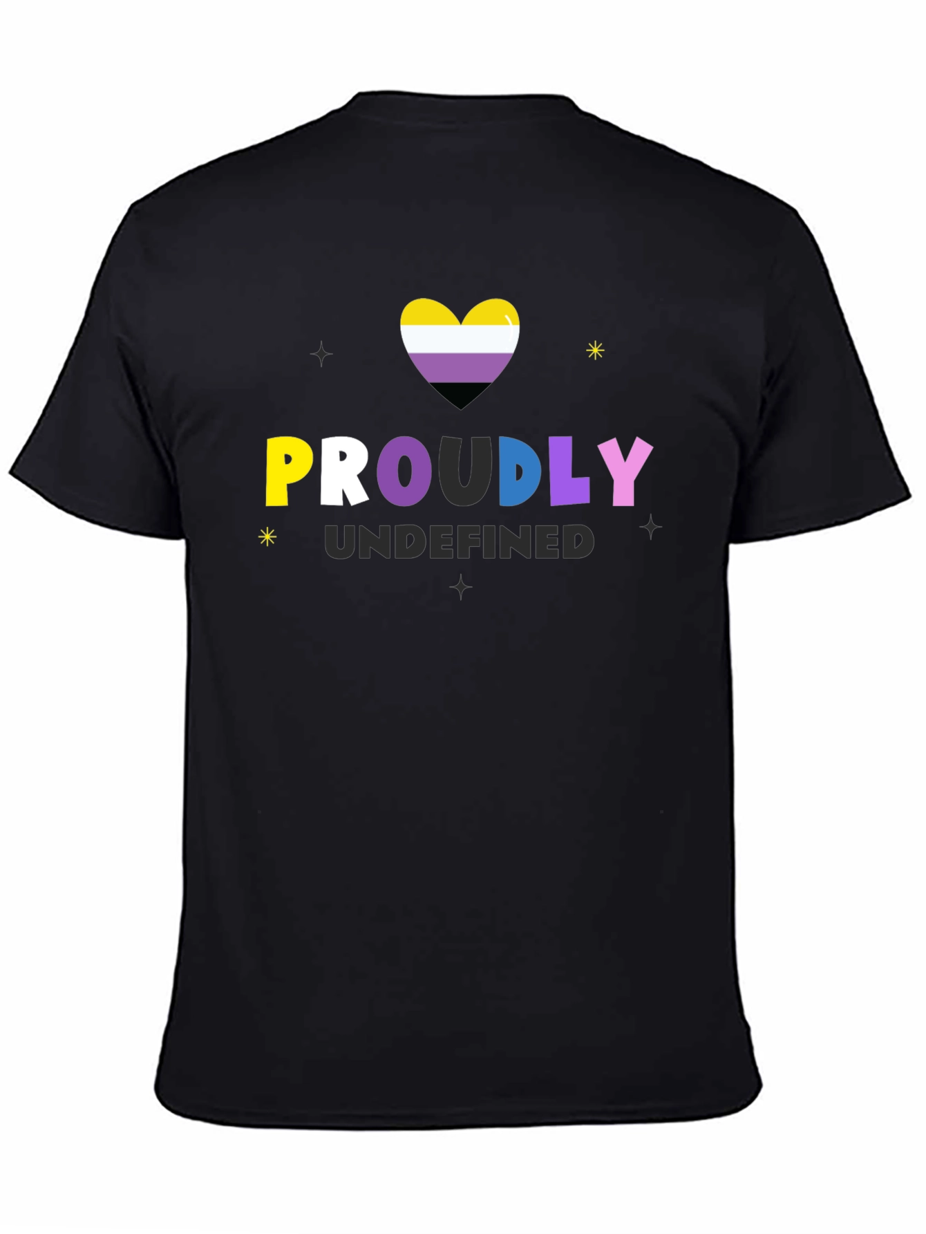 Proudly Undefined LGBTQ+ Black T-Shirt
