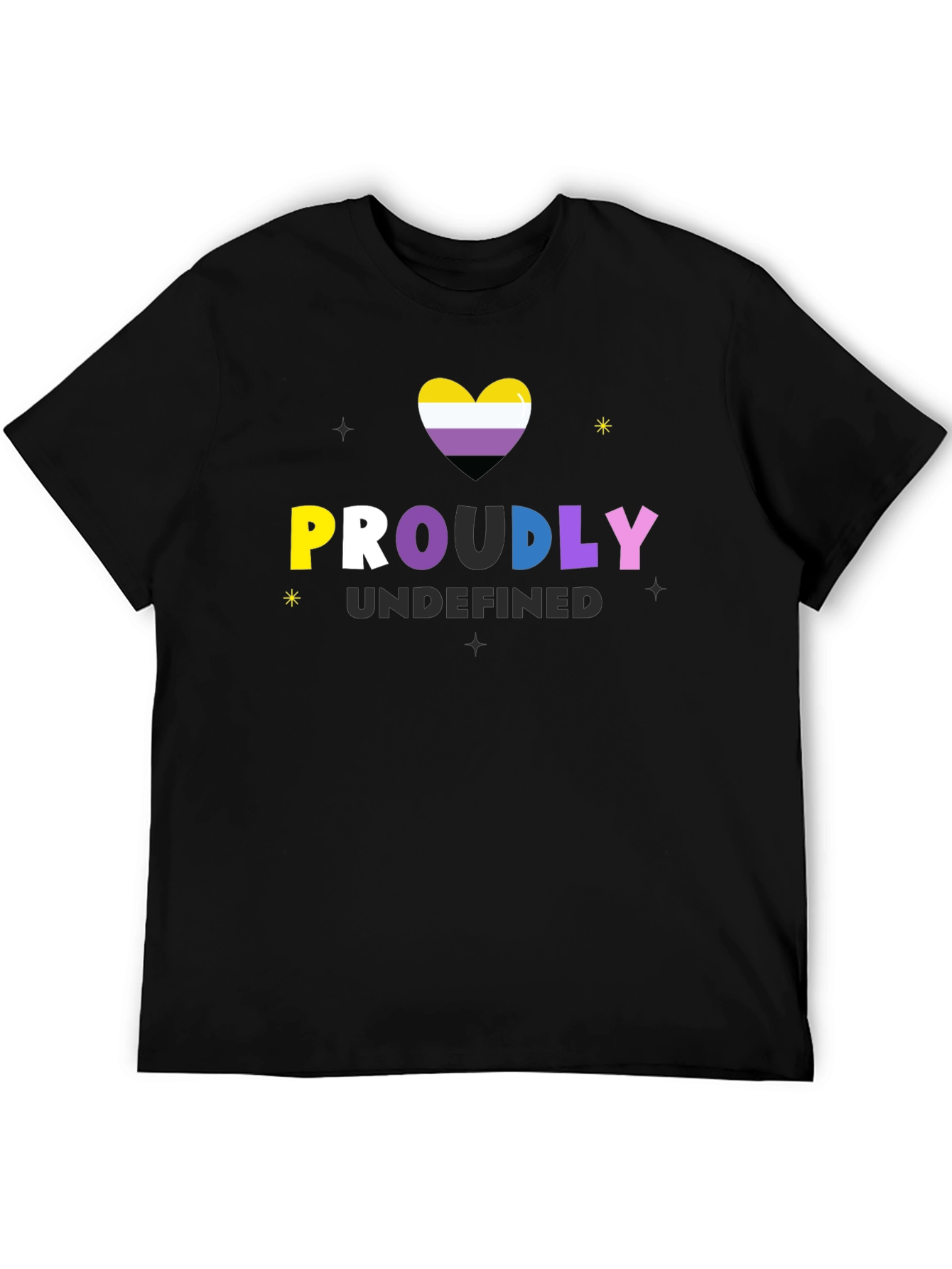 Proudly Undefined LGBTQ+ Black T-Shirt