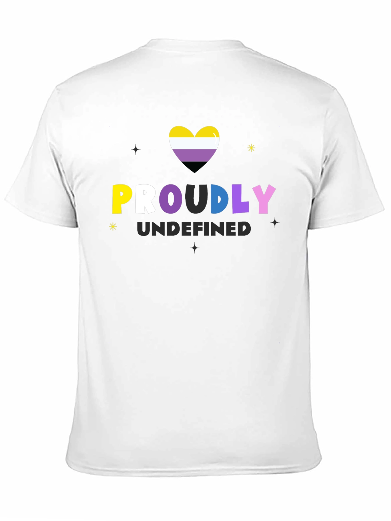 Proudly Undefined LGBTQ+ Black T-Shirt