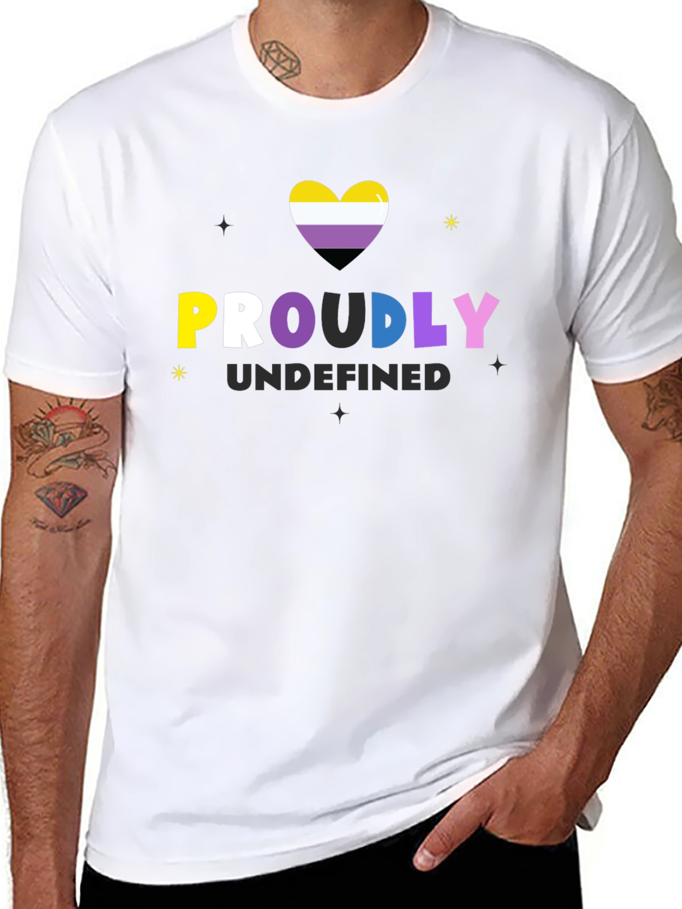 Proudly Undefined LGBTQ+ Black T-Shirt