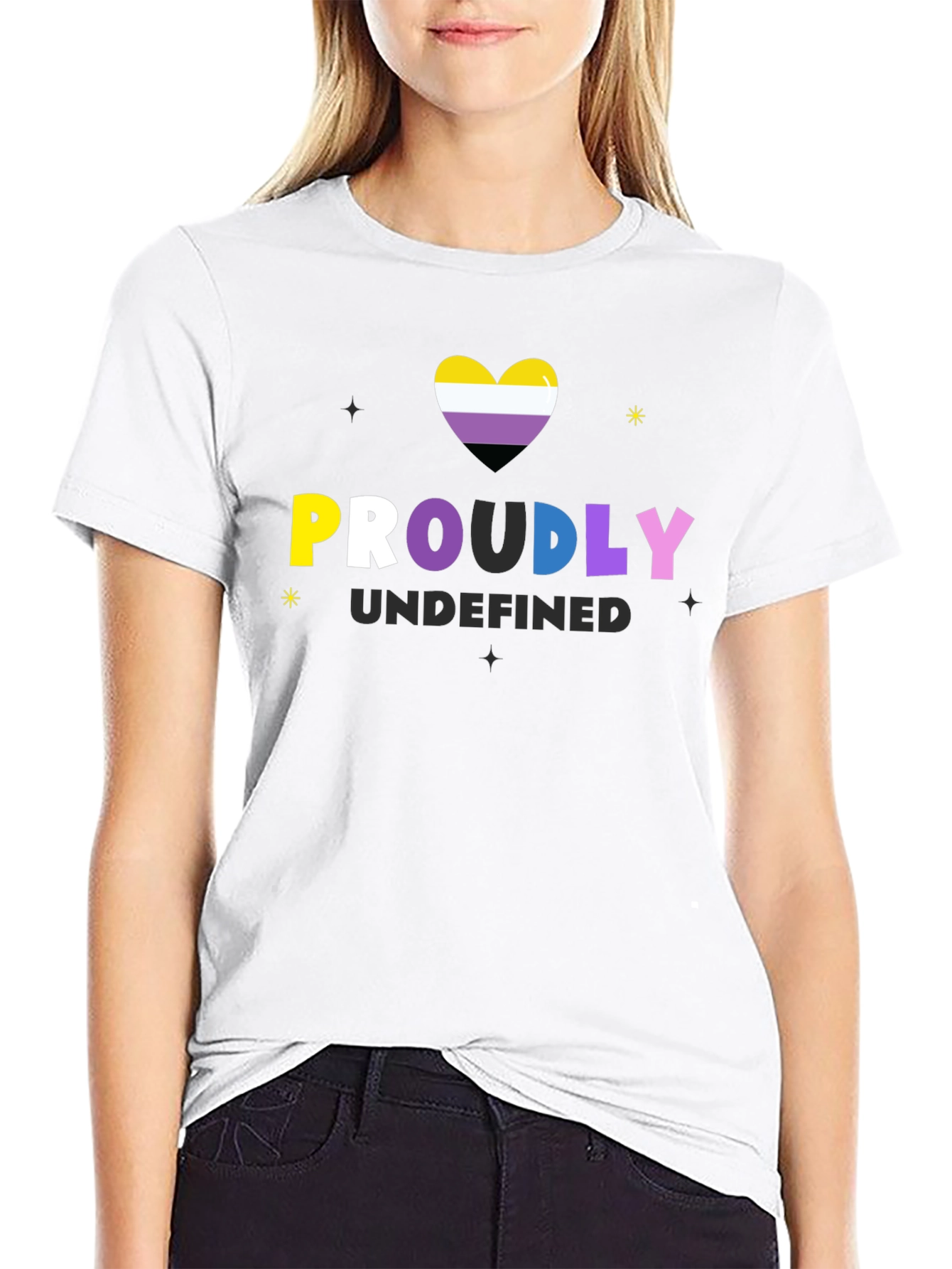 Proudly Undefined LGBTQ+ Black T-Shirt