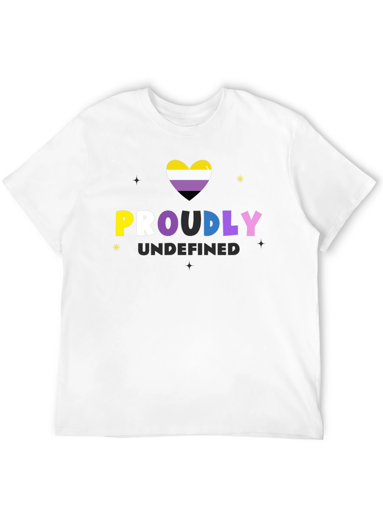 Proudly Undefined LGBTQ+ Black T-Shirt