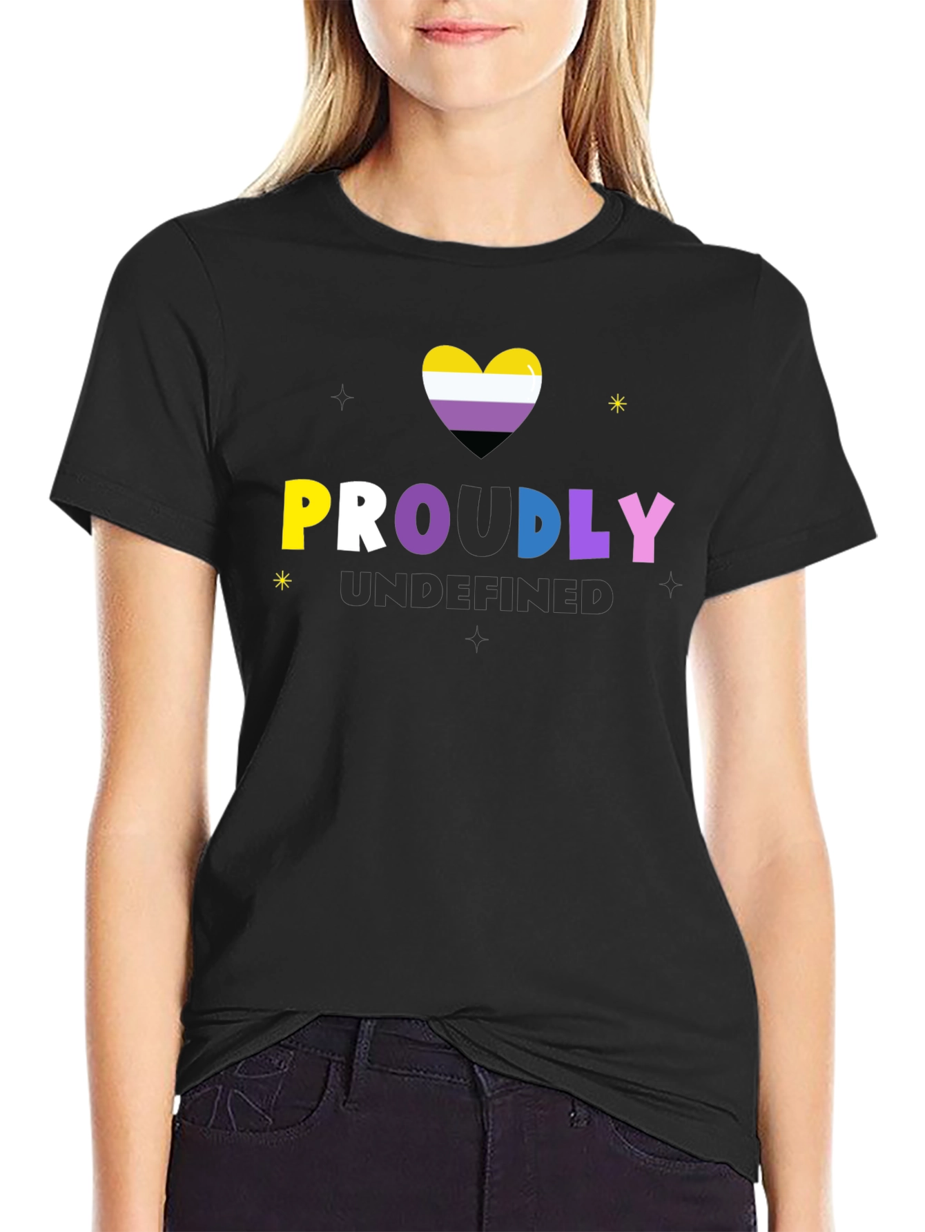 Proudly Undefined LGBTQ+ Black T-Shirt