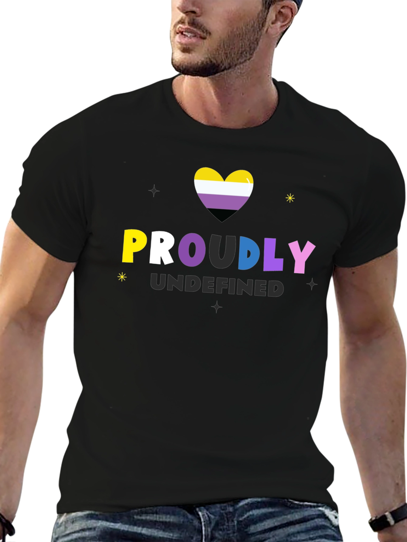 Proudly Undefined LGBTQ+ Black T-Shirt