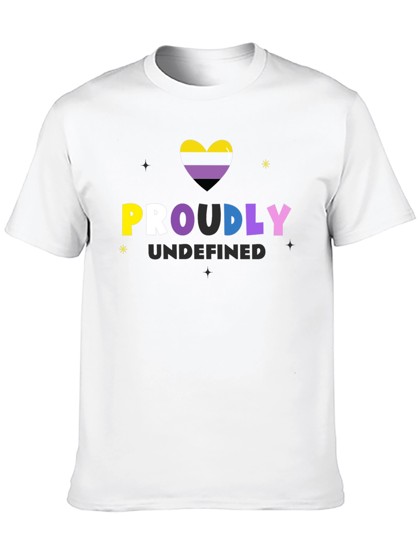 Proudly Undefined LGBTQ+ Black T-Shirt