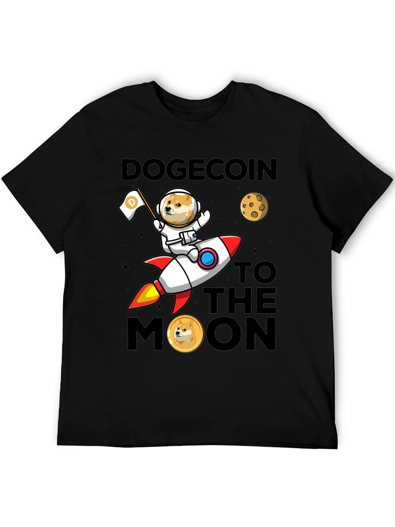 Dogecoin to the Moon Graphic T-Shirt