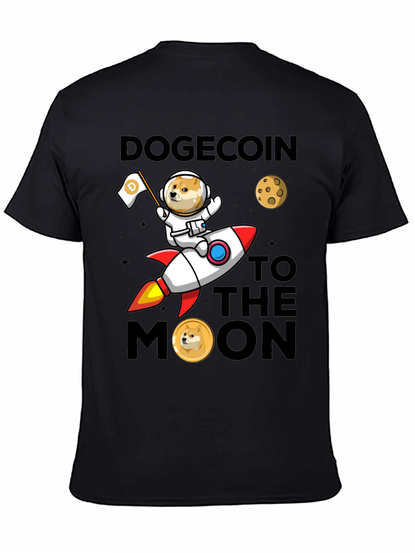 Dogecoin to the Moon Graphic T-Shirt
