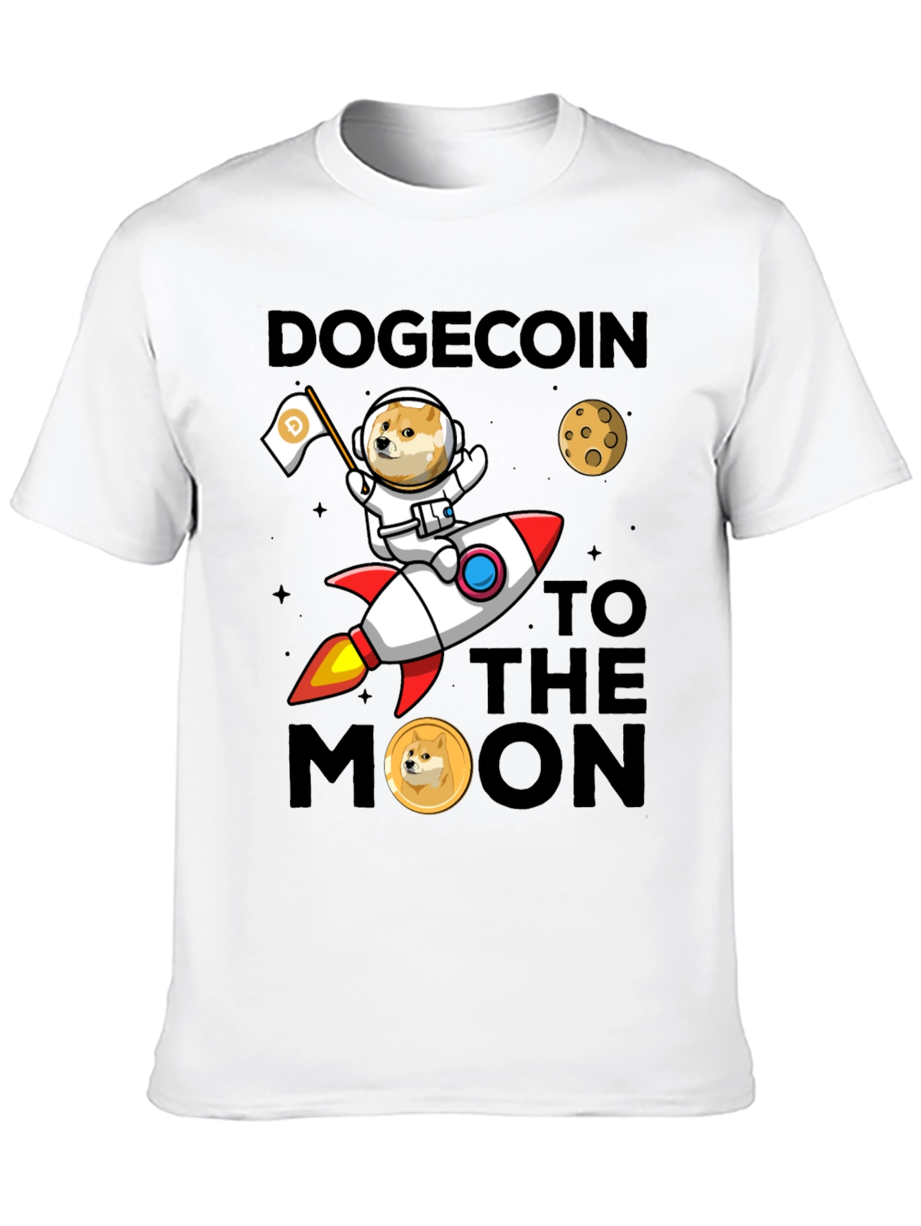 Dogecoin to the Moon Graphic T-Shirt