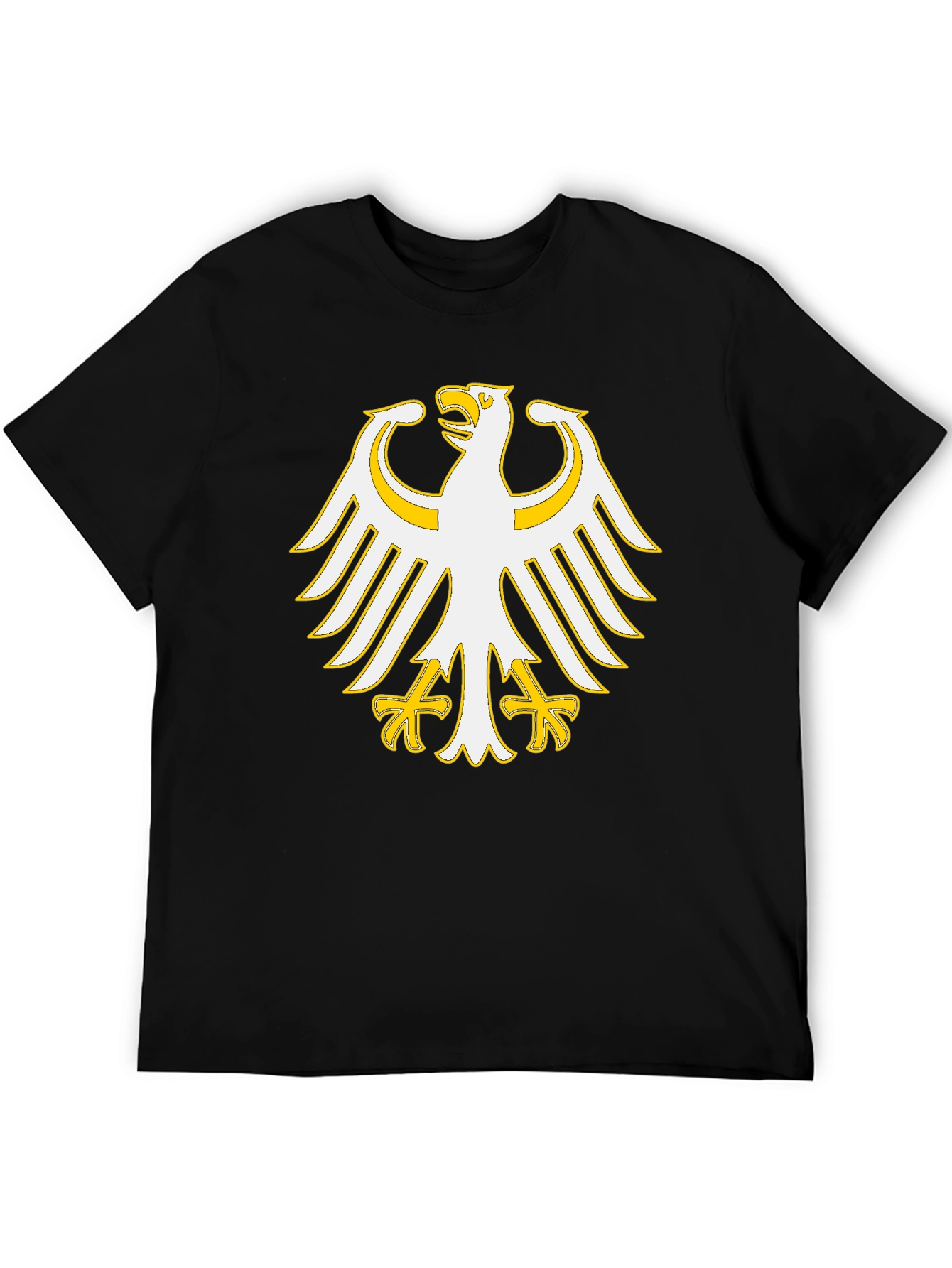 Black T-Shirt with Eagle Graphic Print