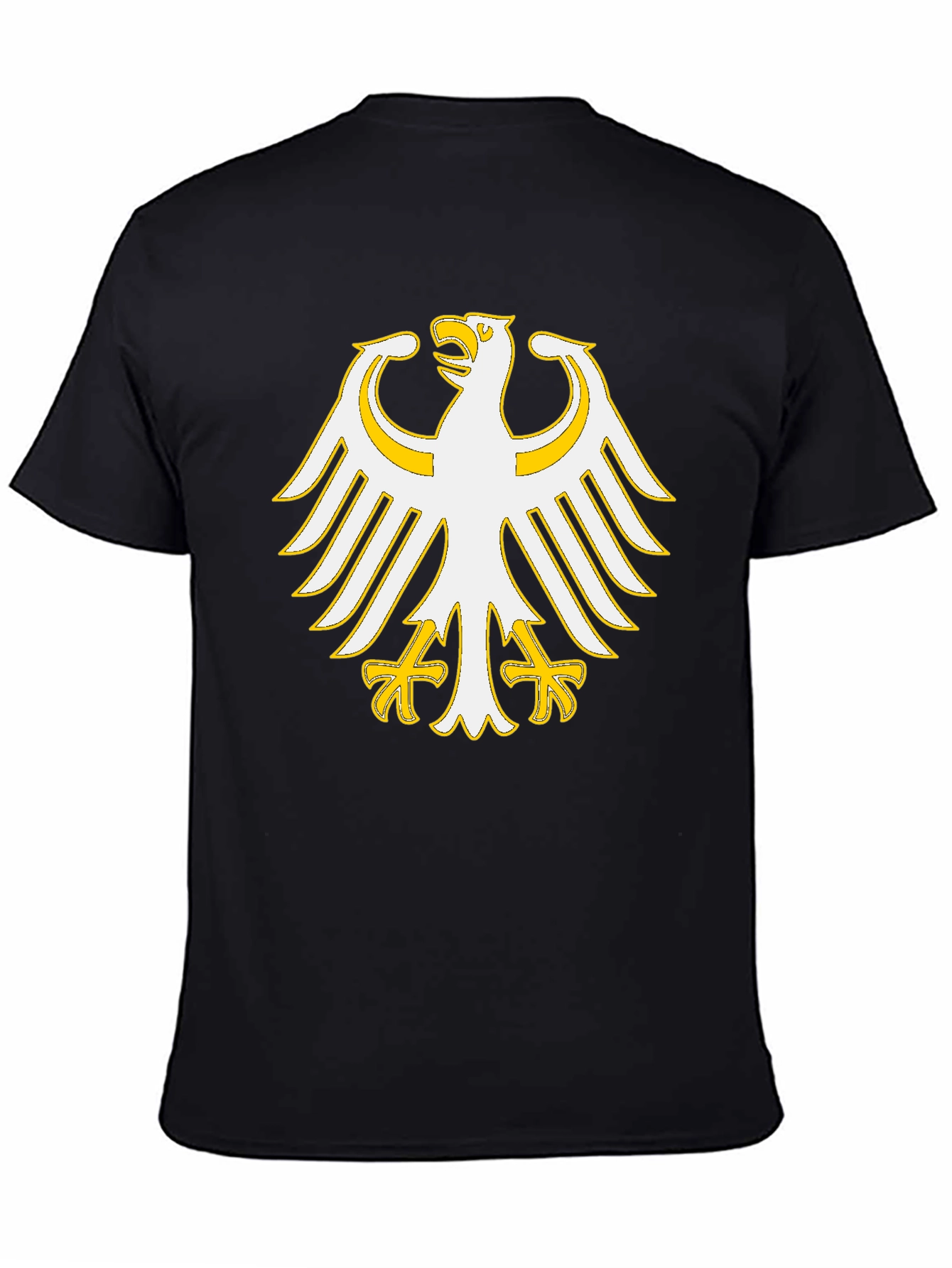 Black T-Shirt with Eagle Graphic Print