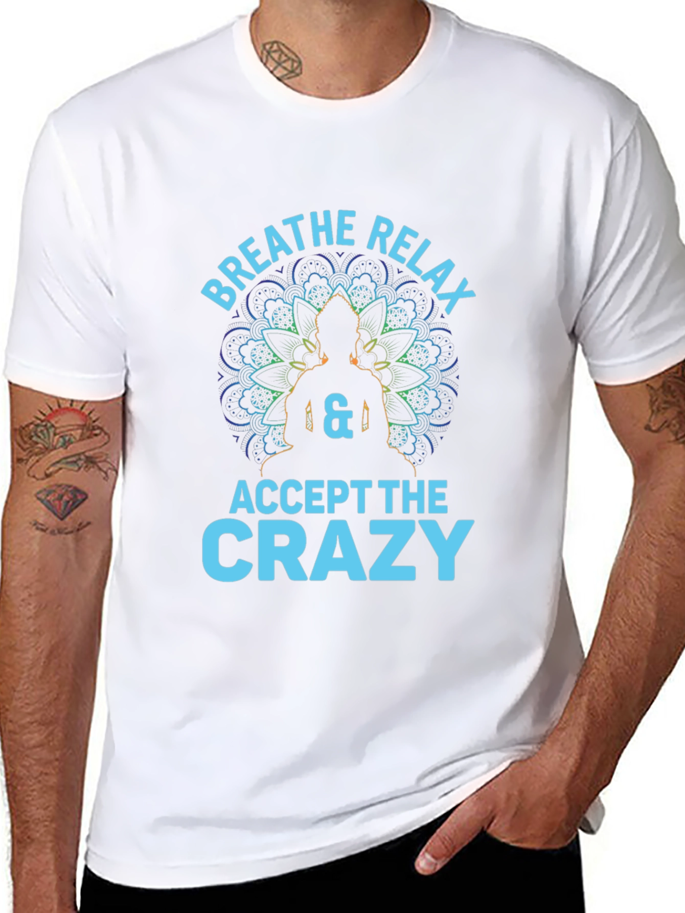 Breathe Relax Crazy Graphic T-Shirt