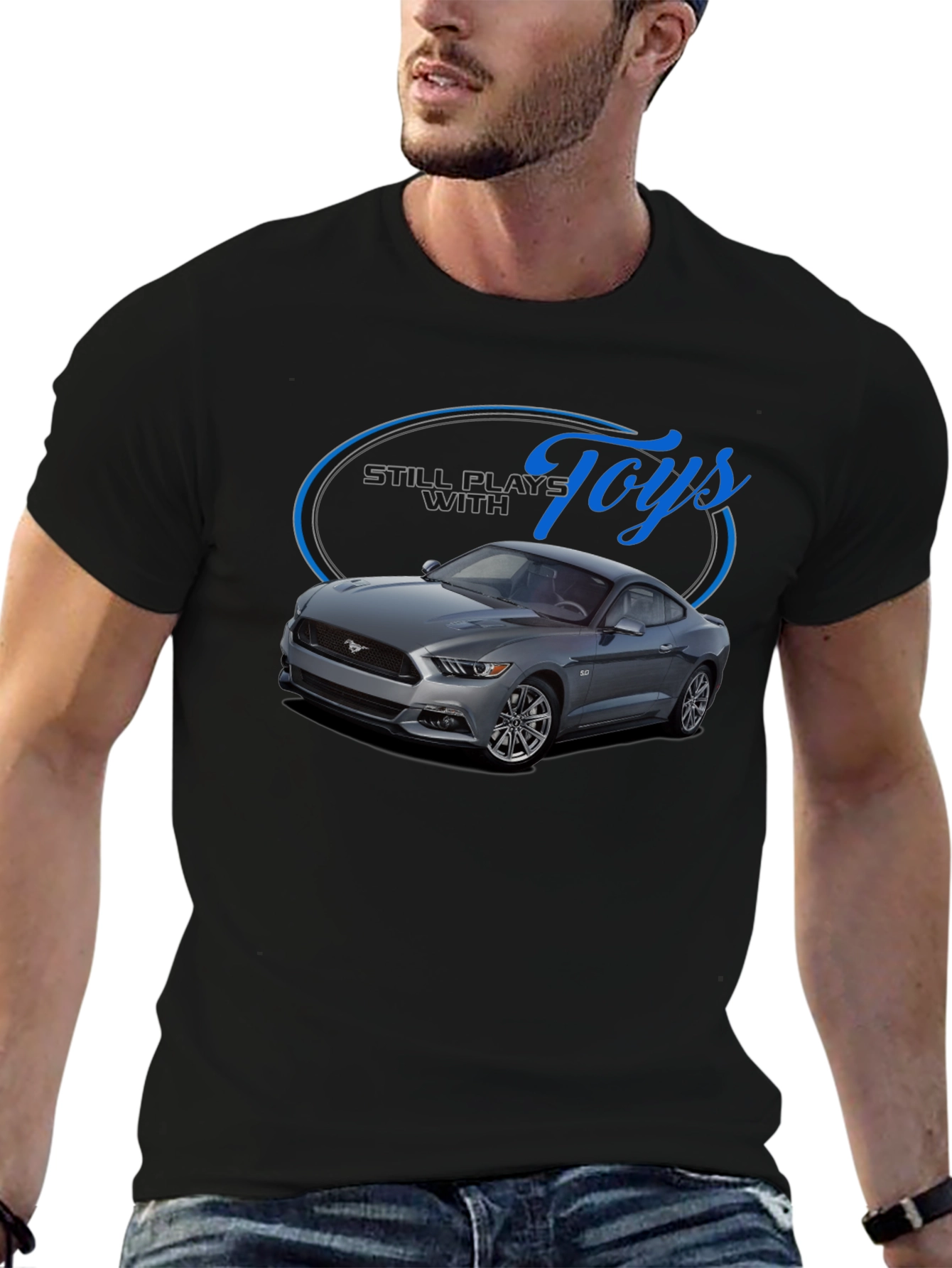 Still Plays With Toys Car Graphic Mens T-Shirt