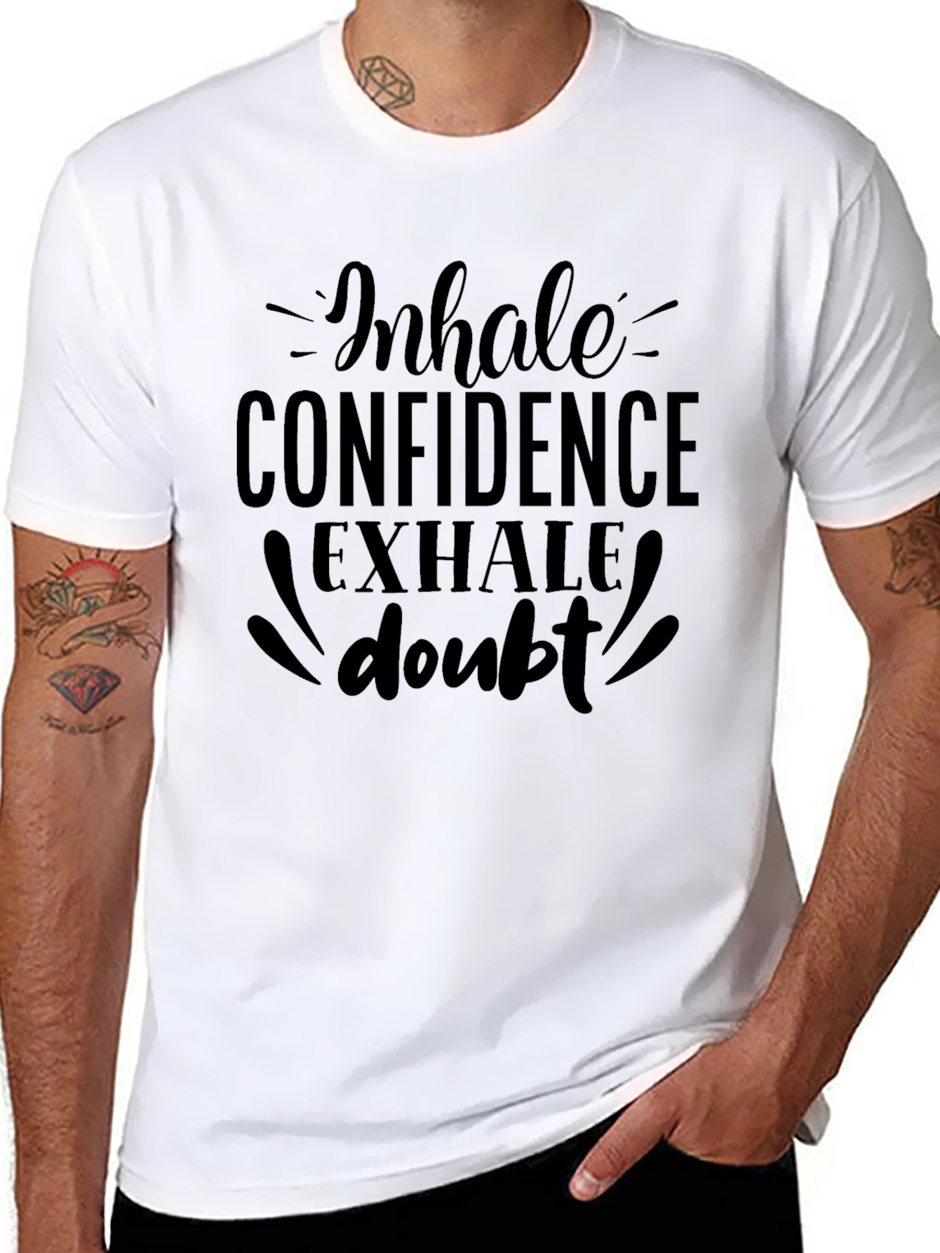 Inhale Confidence Exhale Doubt Mens Graphic Tee