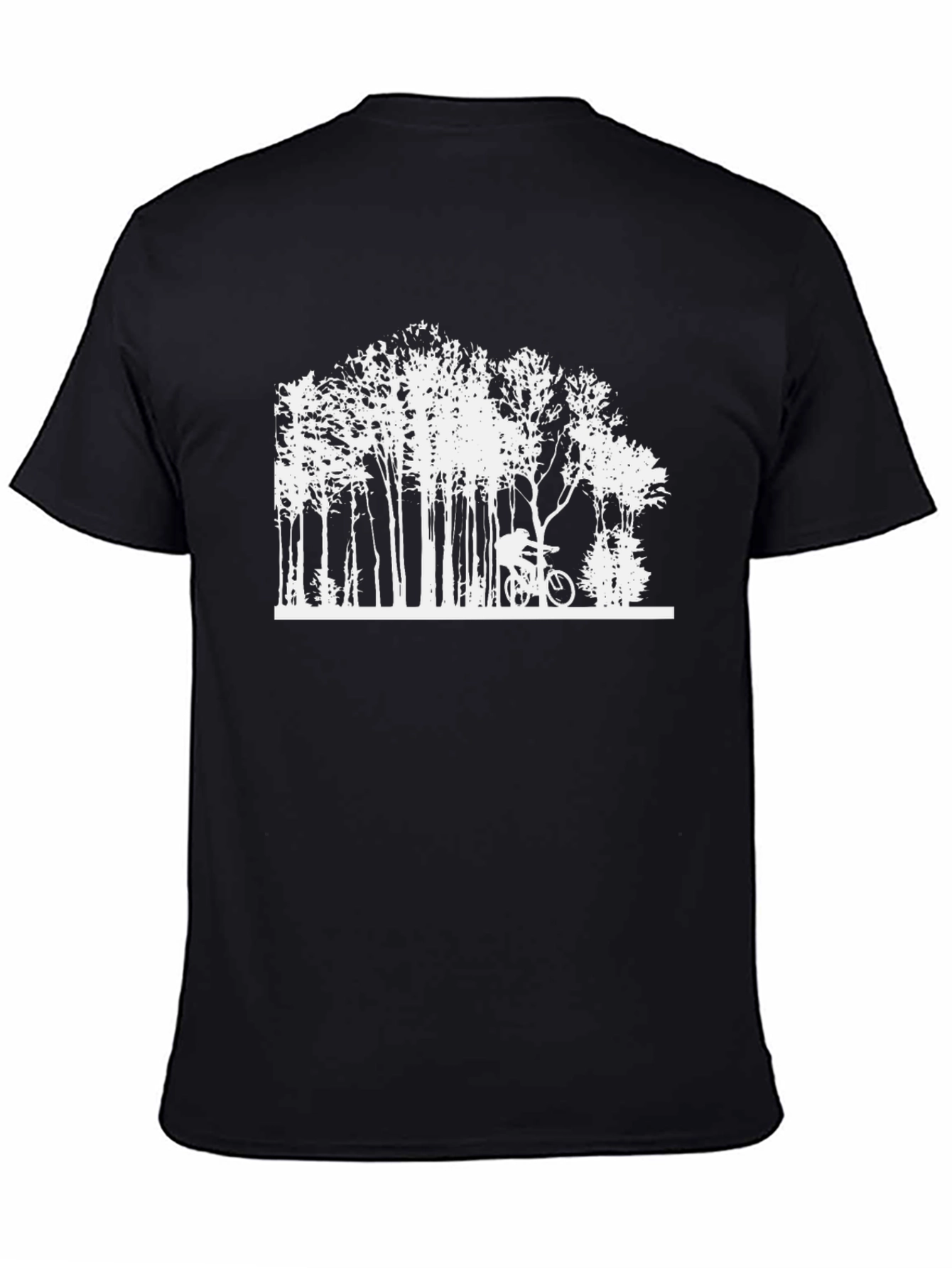 Nature Rider Tee - Black Cotton Biking T-Shirt