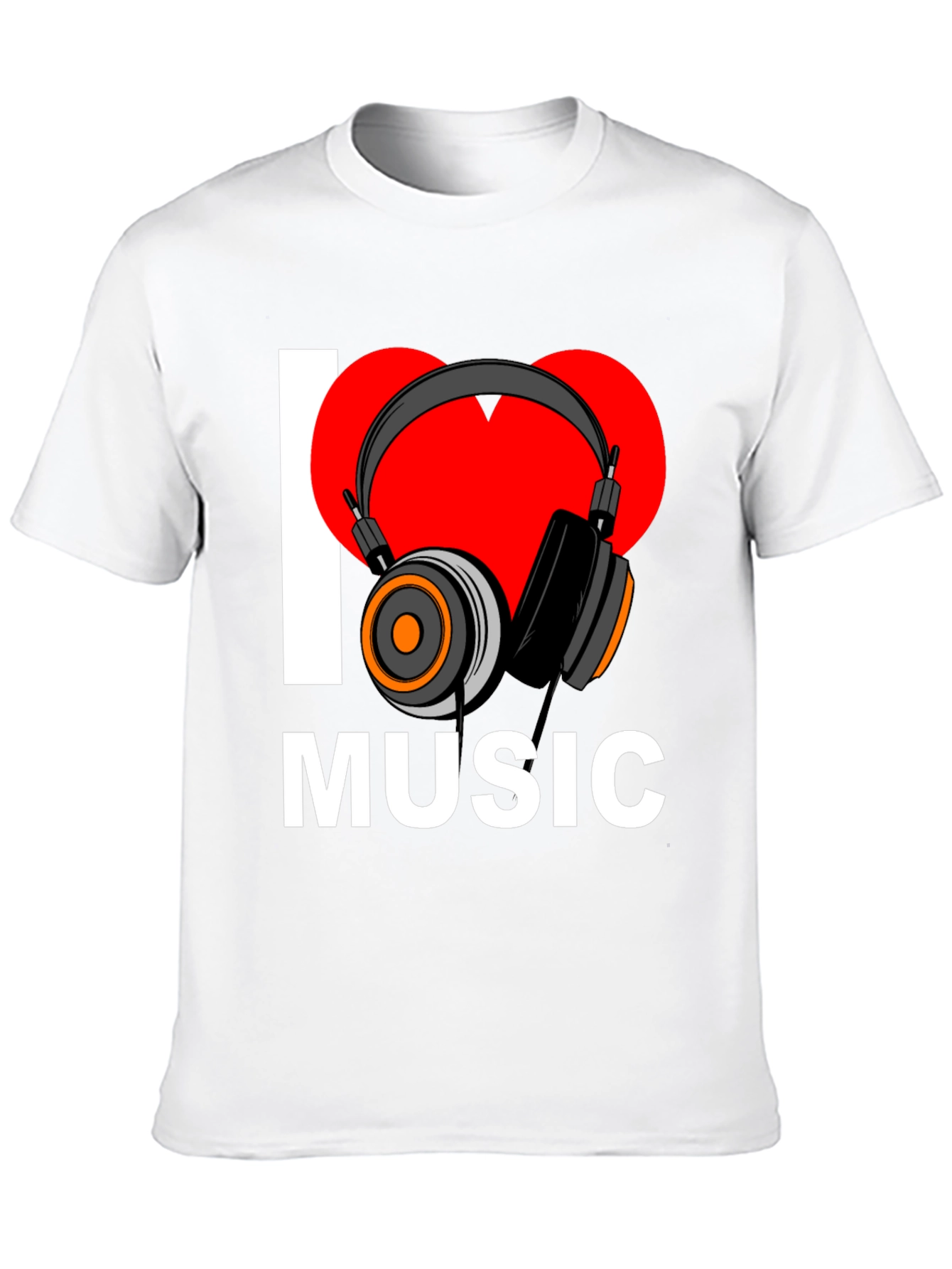 I Heart Music Graphic T-Shirt - Black
