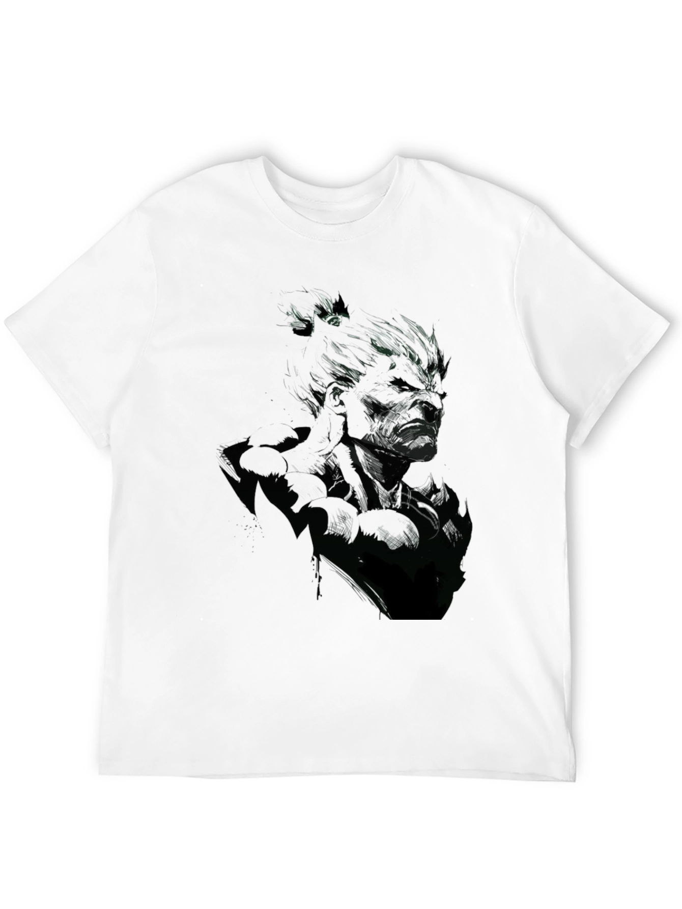 Graphic Print Black T-Shirt - Artistic Warrior Design