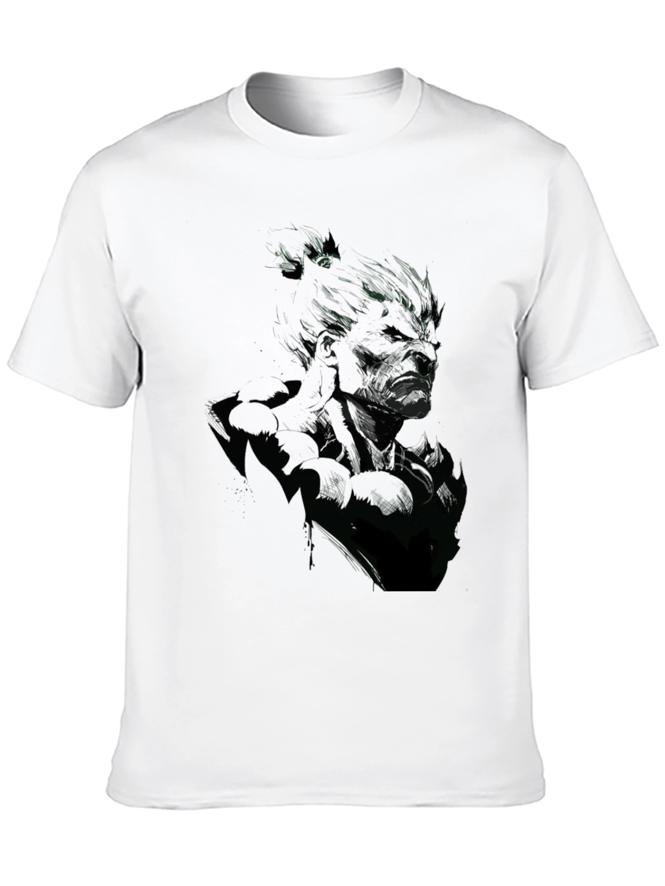 Graphic Print Black T-Shirt - Artistic Warrior Design