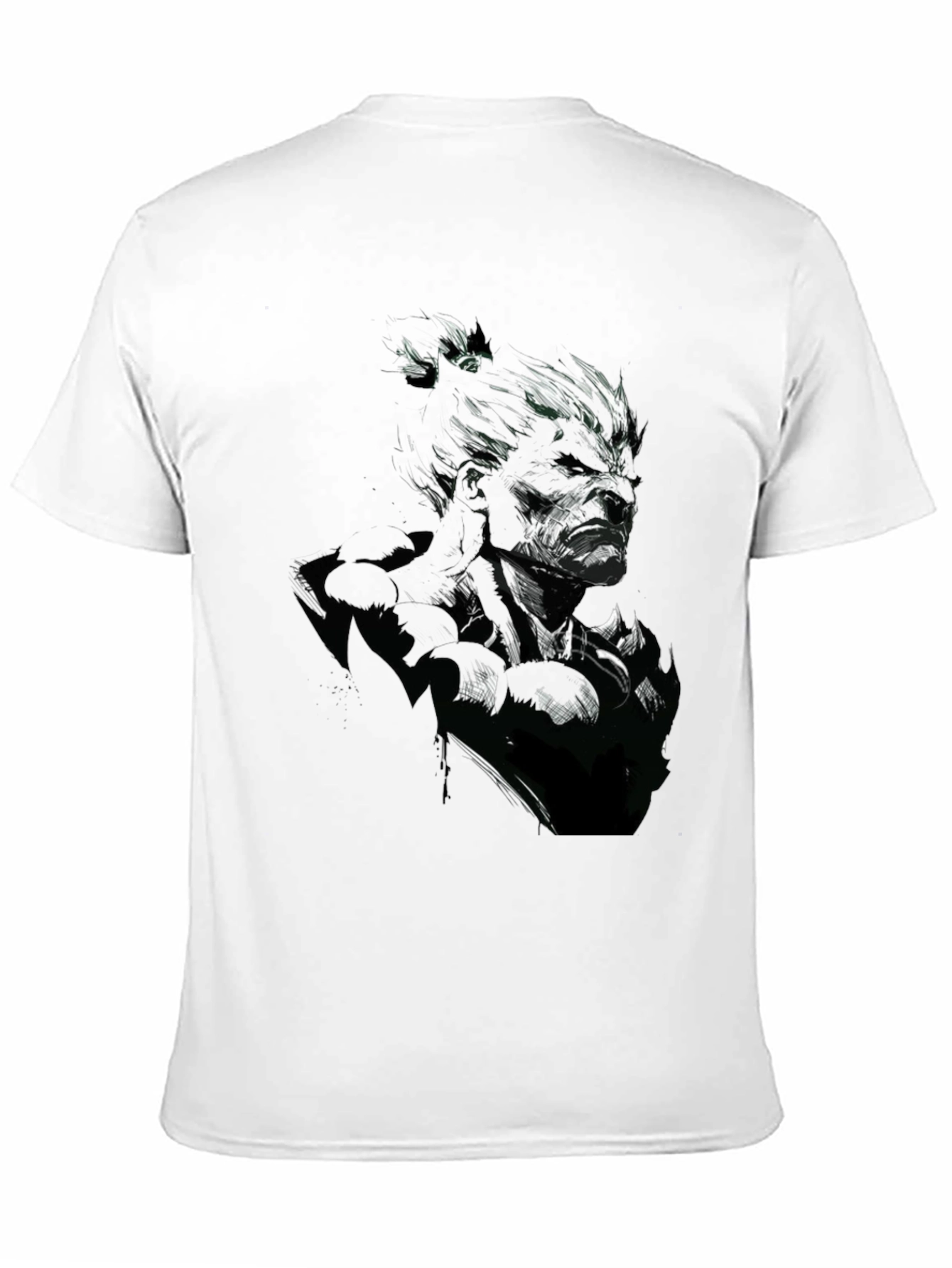 Graphic Print Black T-Shirt - Artistic Warrior Design