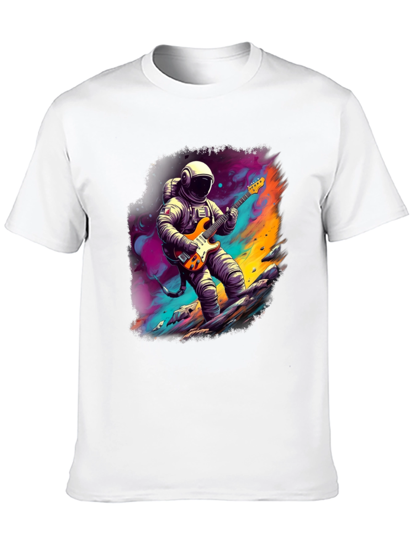 Astronaut Guitar Player Graphic T-Shirt