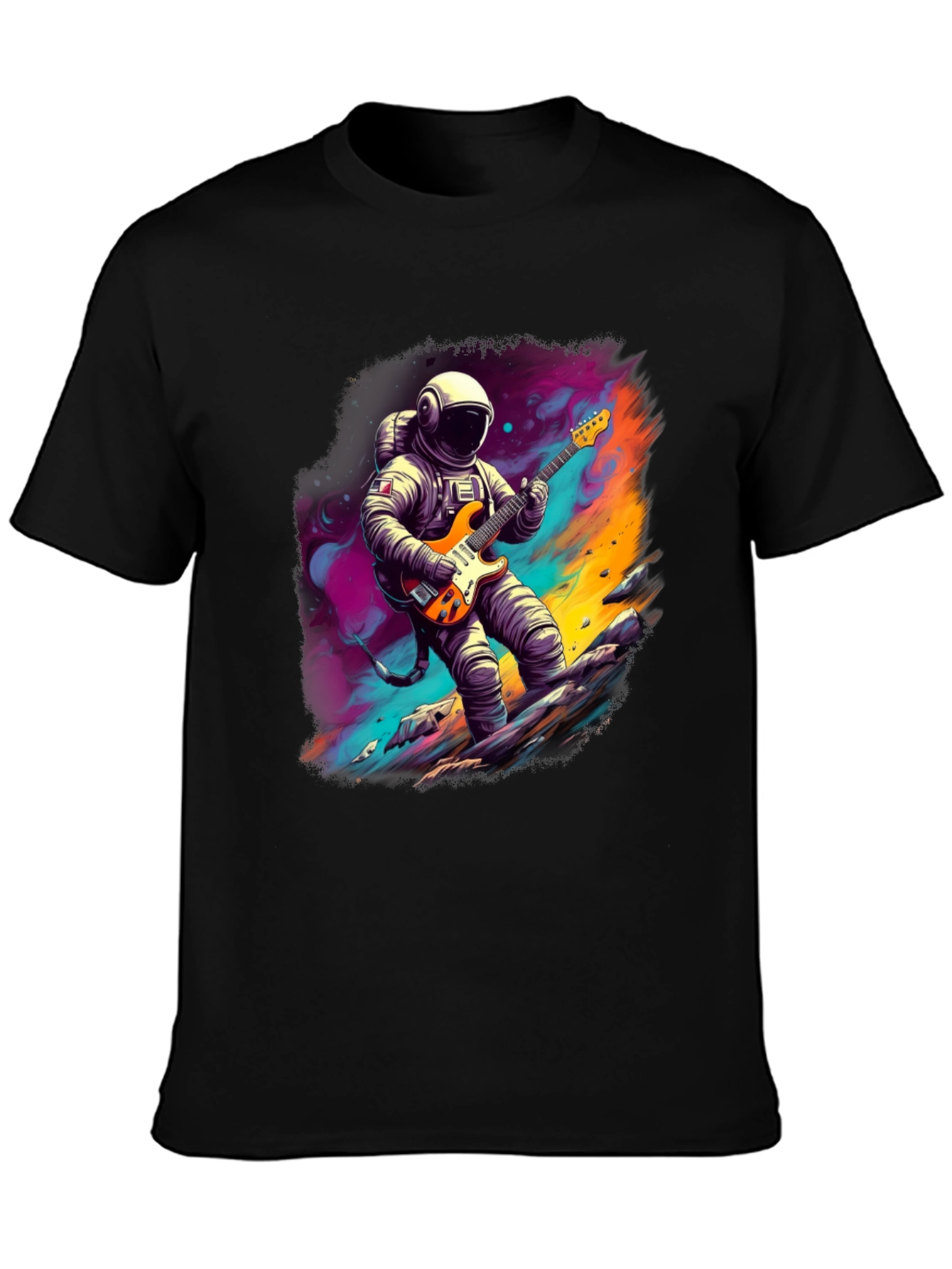 Astronaut Guitar Player Graphic T-Shirt