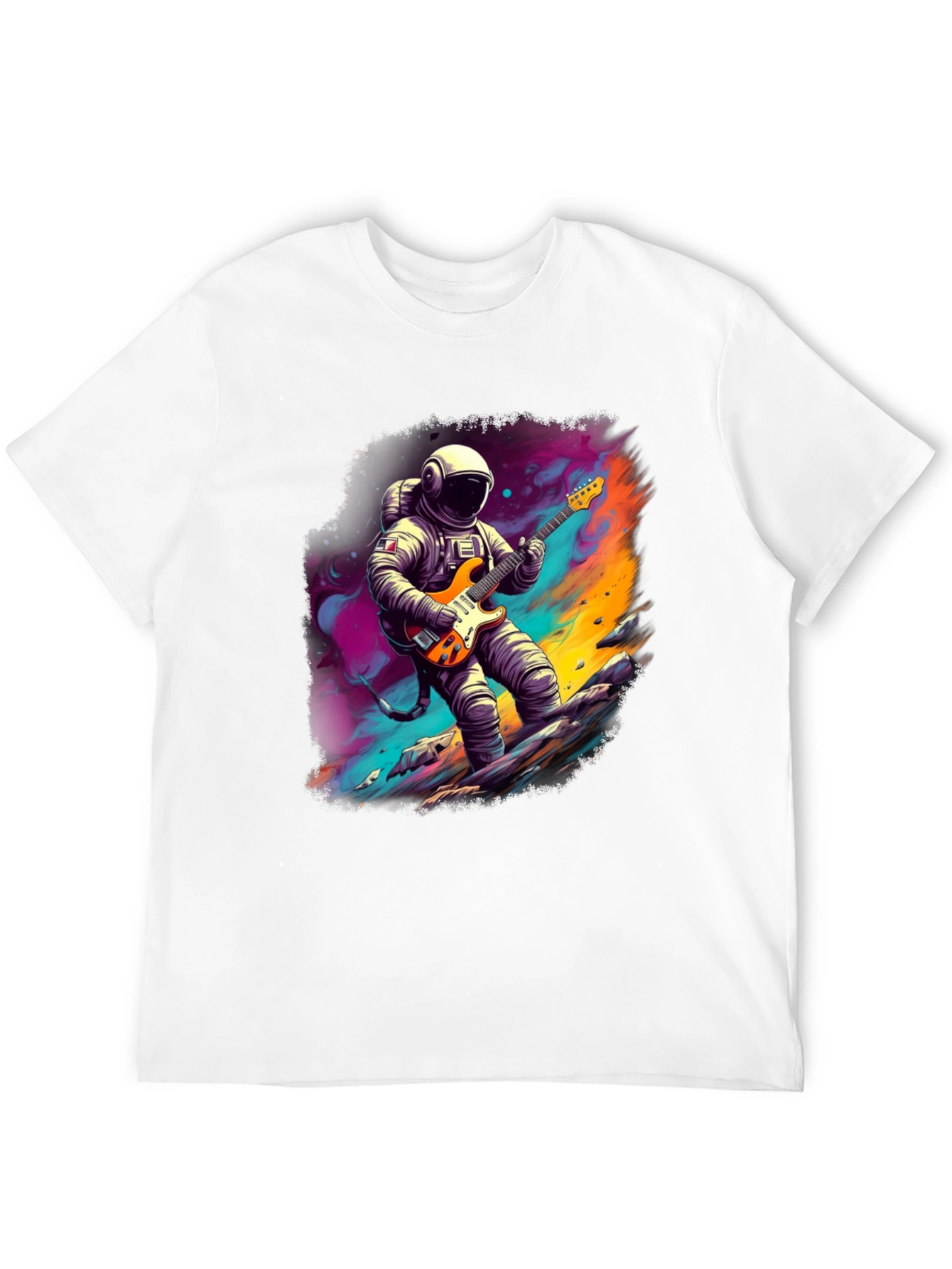 Astronaut Guitar Player Graphic T-Shirt