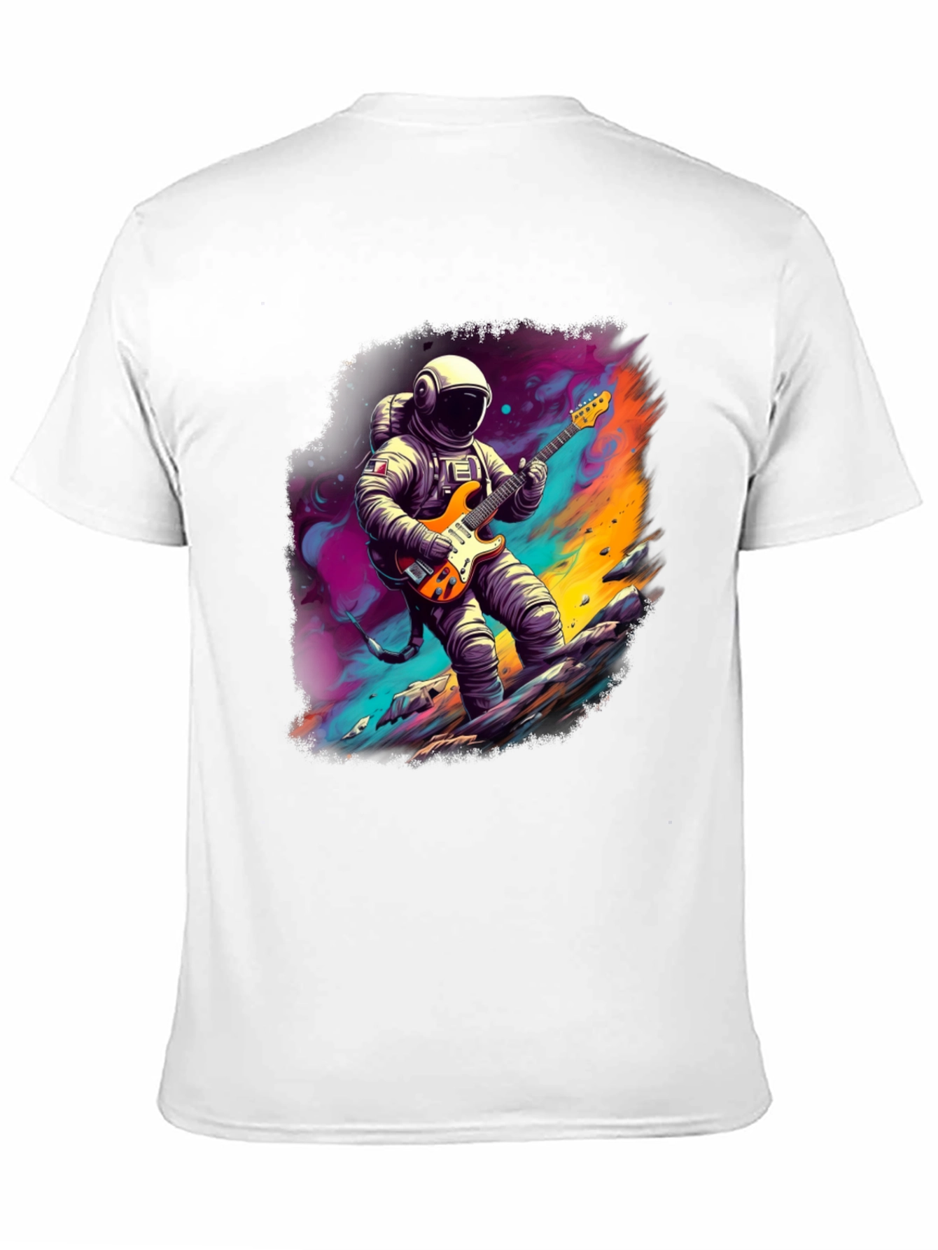 Astronaut Guitar Player Graphic T-Shirt