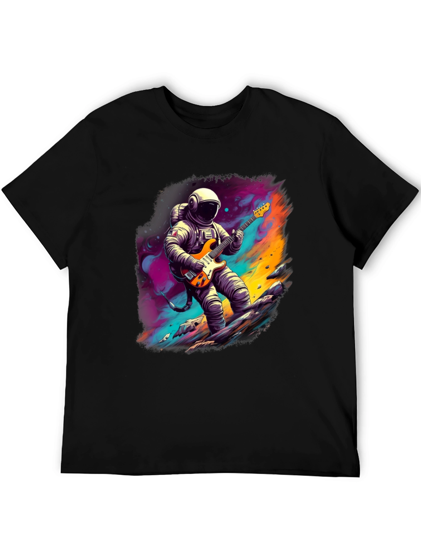 Astronaut Guitar Player Graphic T-Shirt