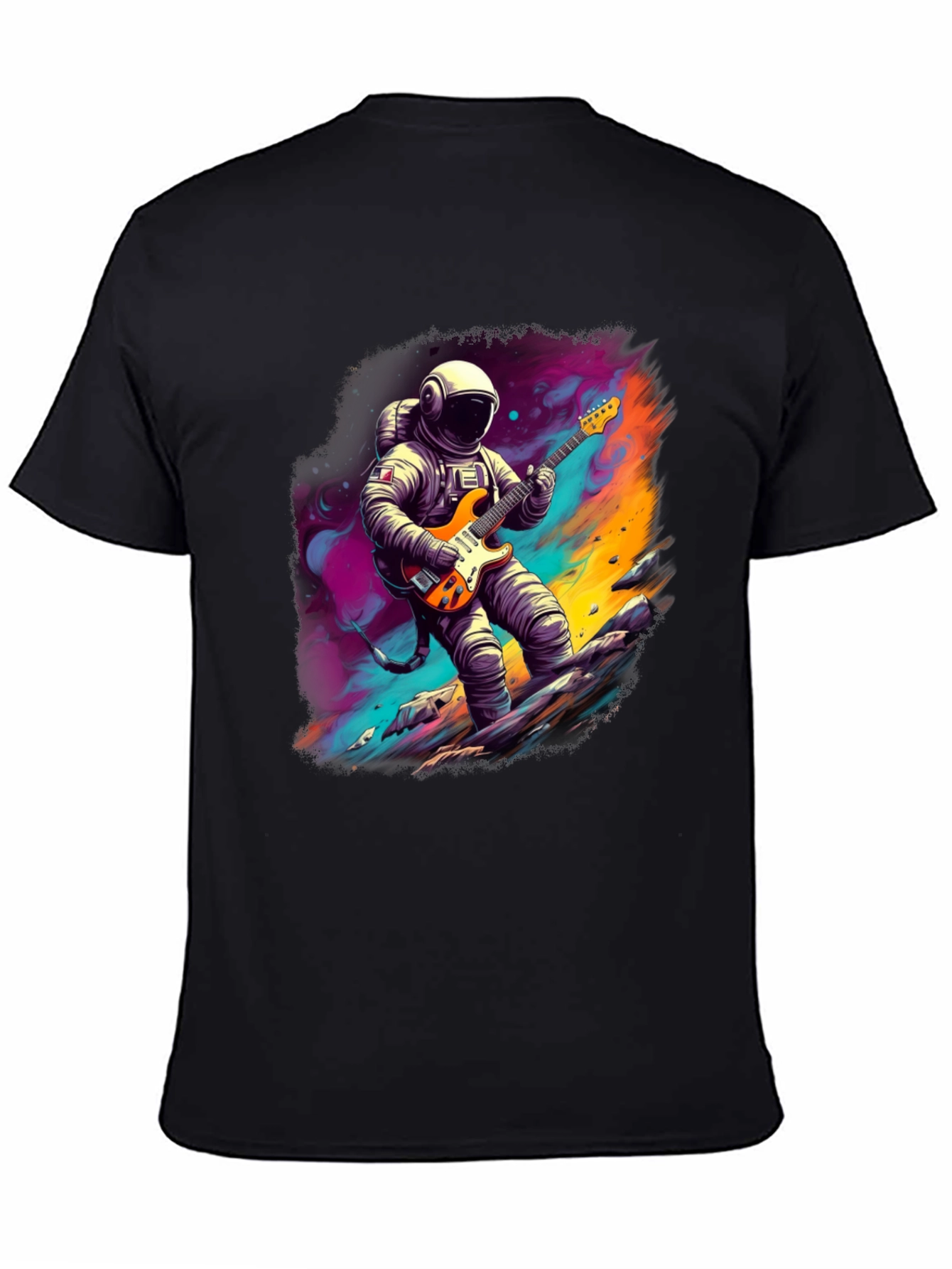 Astronaut Guitar Player Graphic T-Shirt