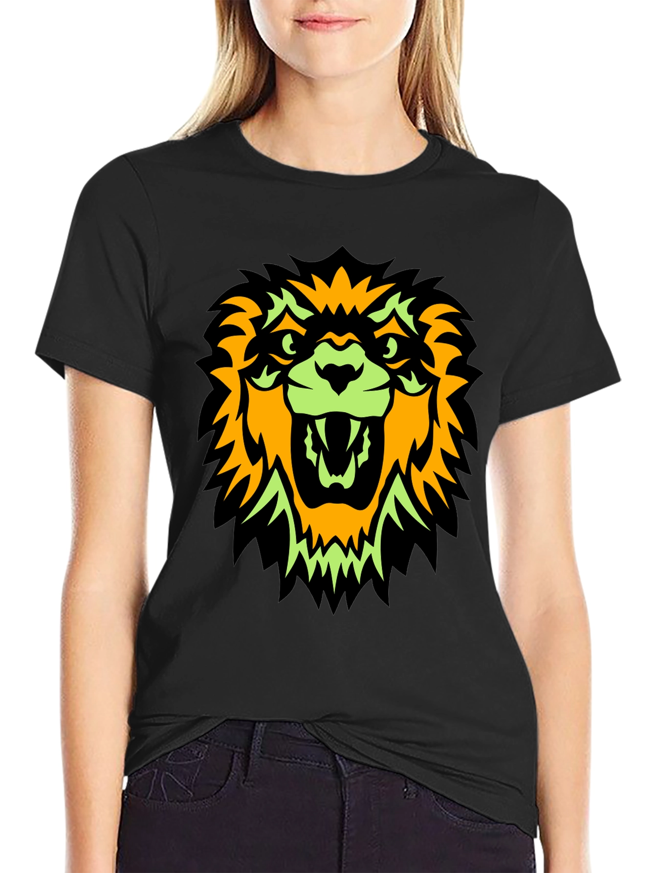 Lion Graphic Tee - Bold Black T-Shirt