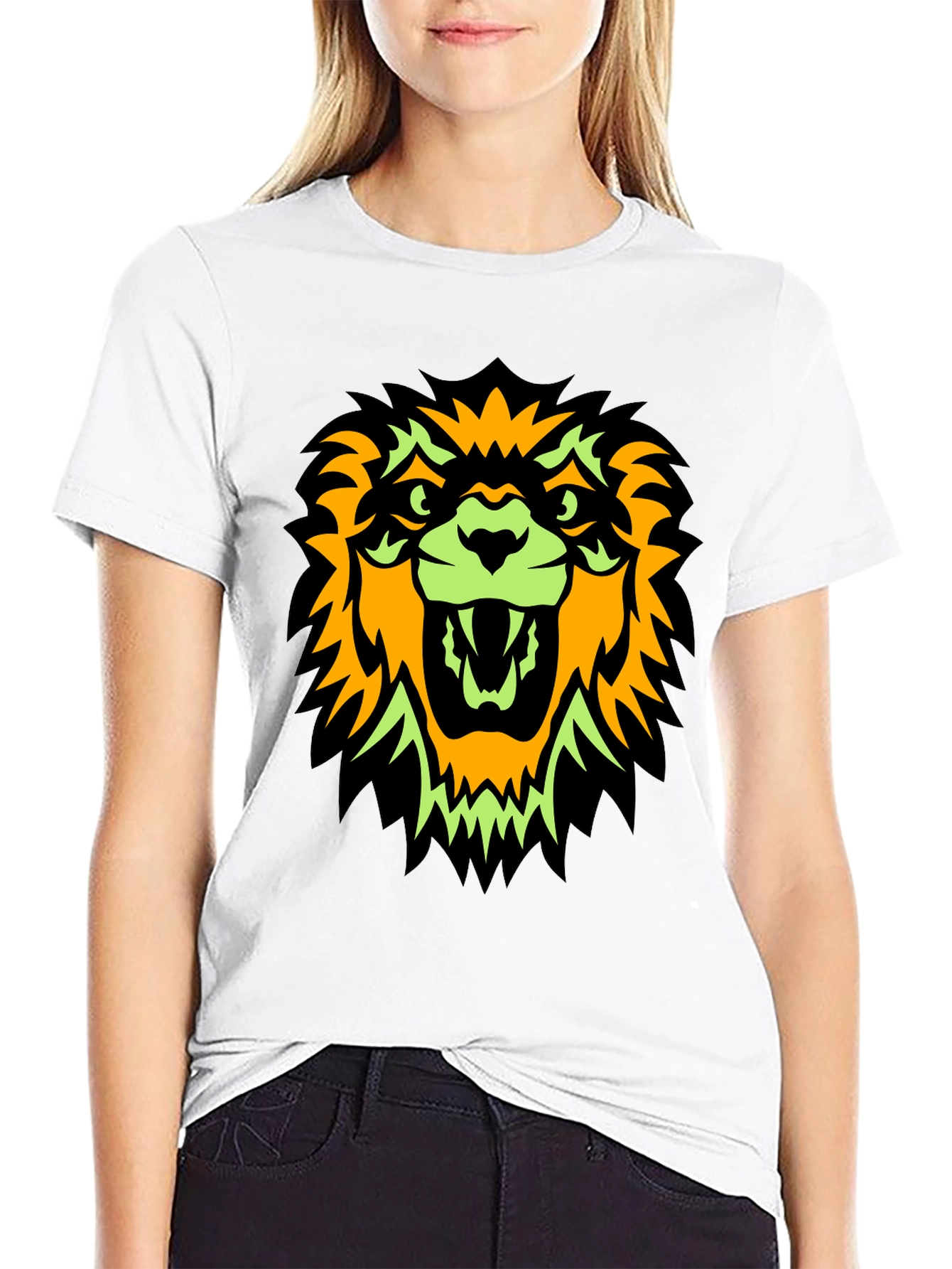 Lion Graphic Tee - Bold Black T-Shirt