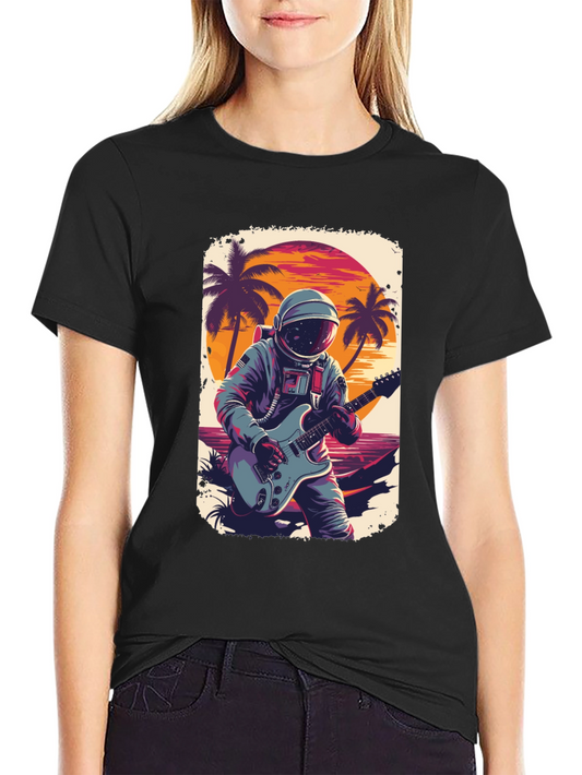Astronaut Guitarist Graphic Tee