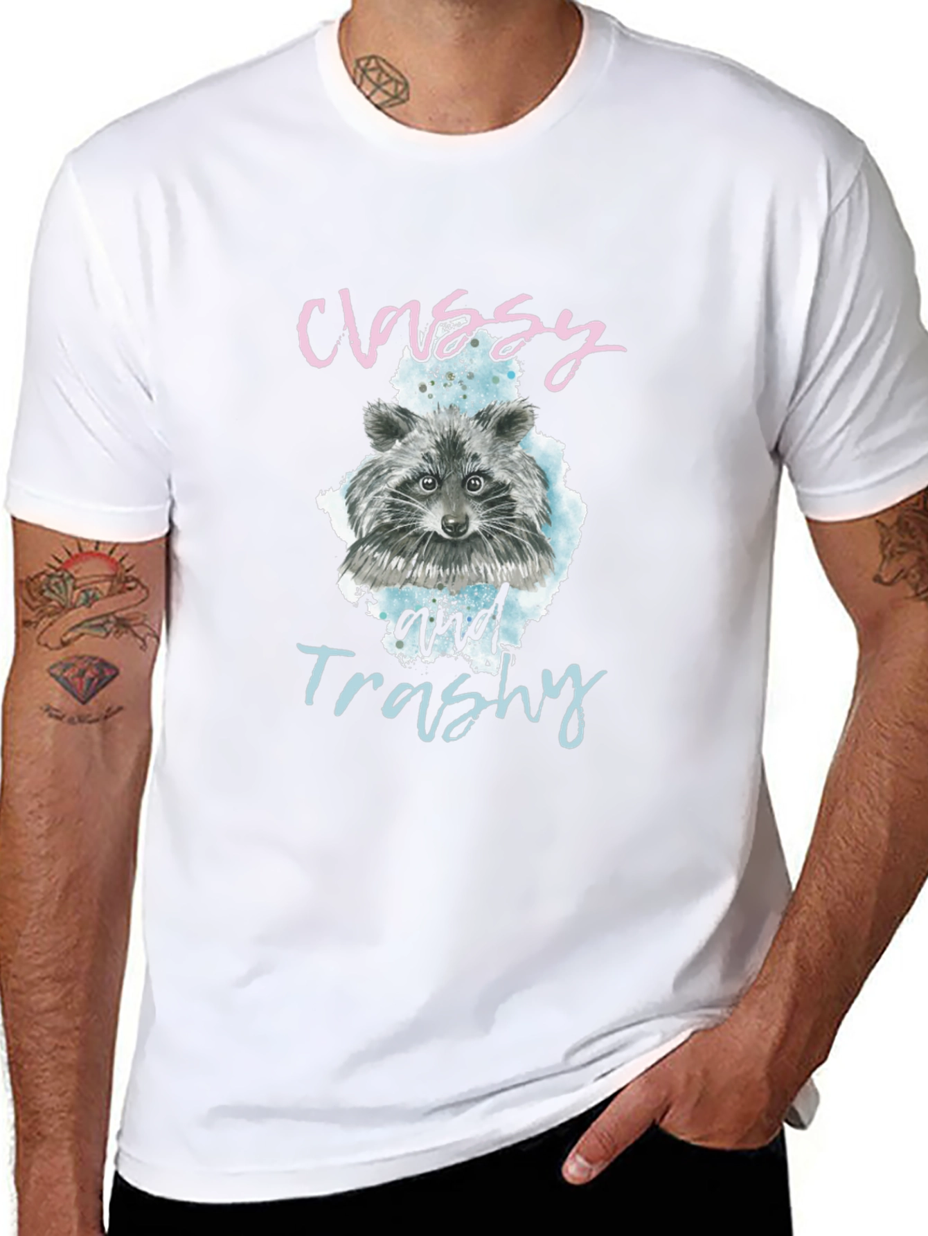 Classy and Trashy Raccoon Graphic Tee