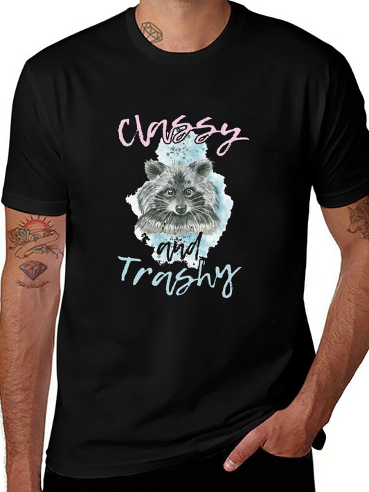 Classy and Trashy Raccoon Graphic Tee