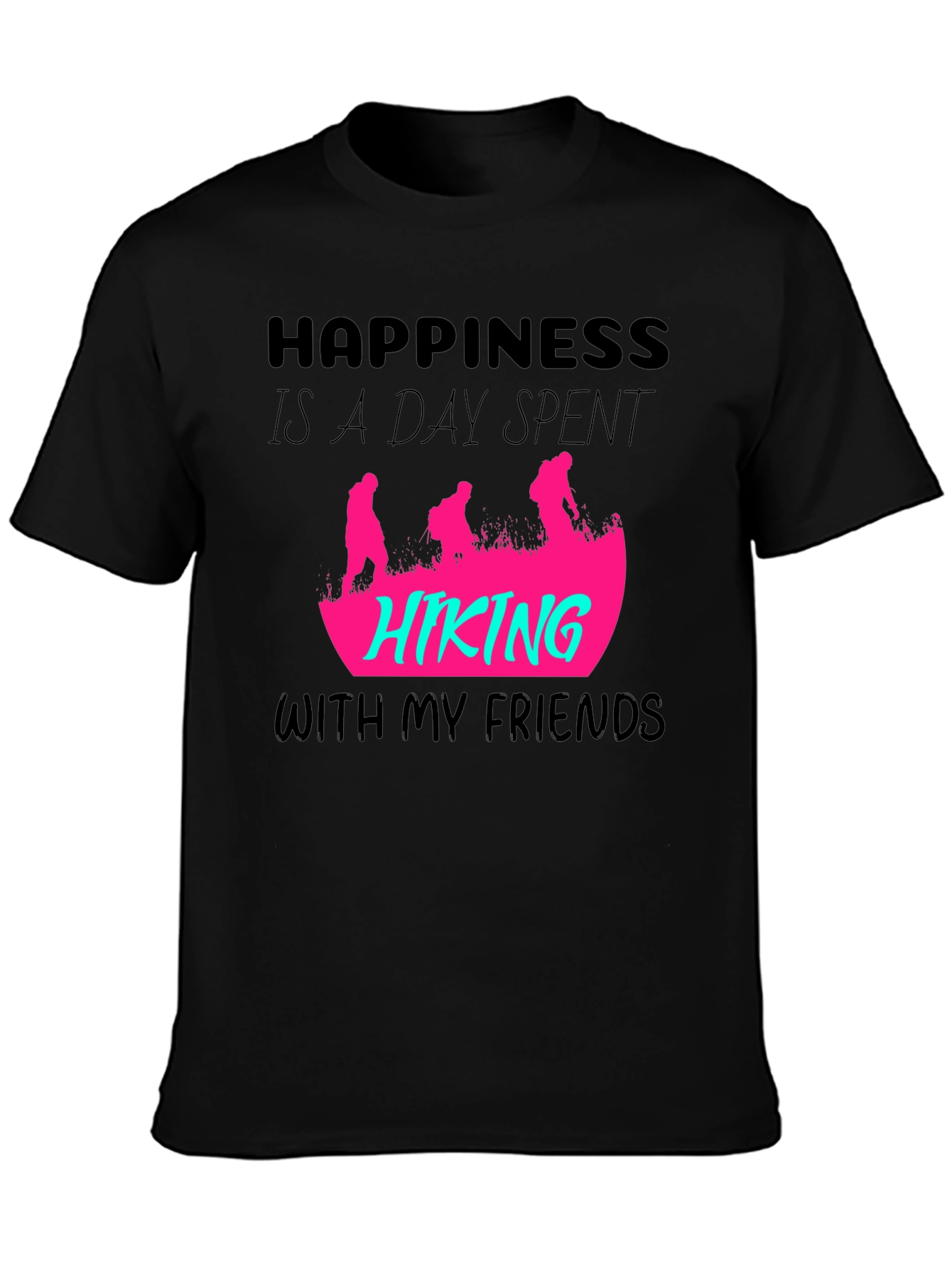 Happiness Hiking Friends Graphic Tee