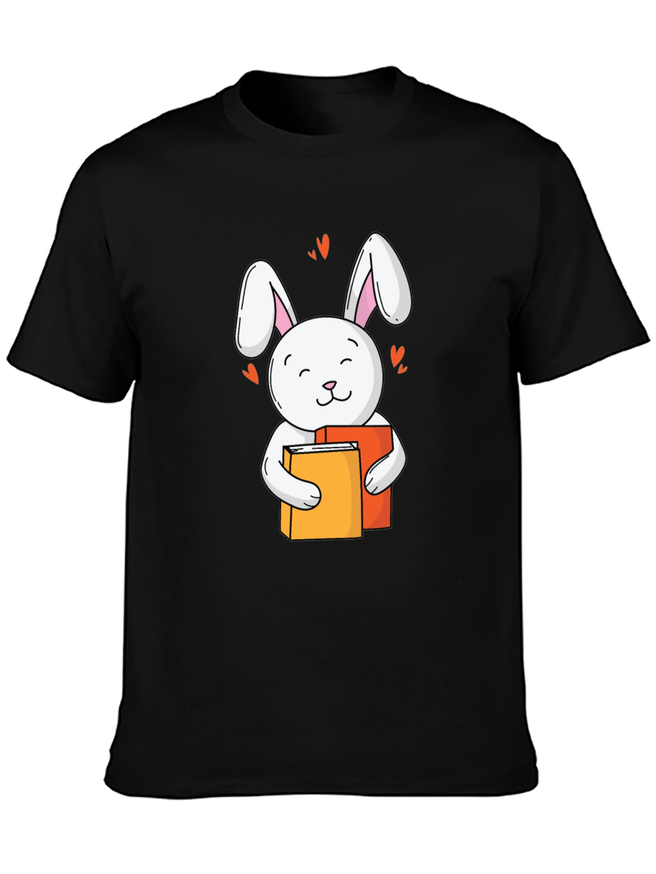 Cute Rabbit Reading T-Shirt