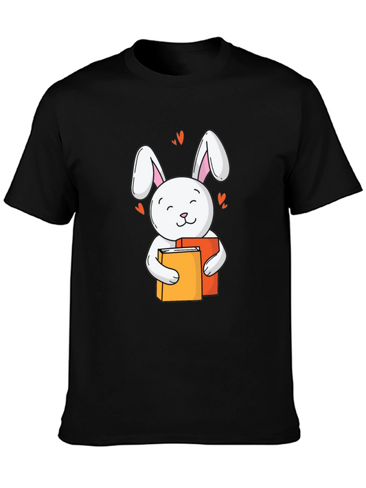 Cute Rabbit Reading T-Shirt