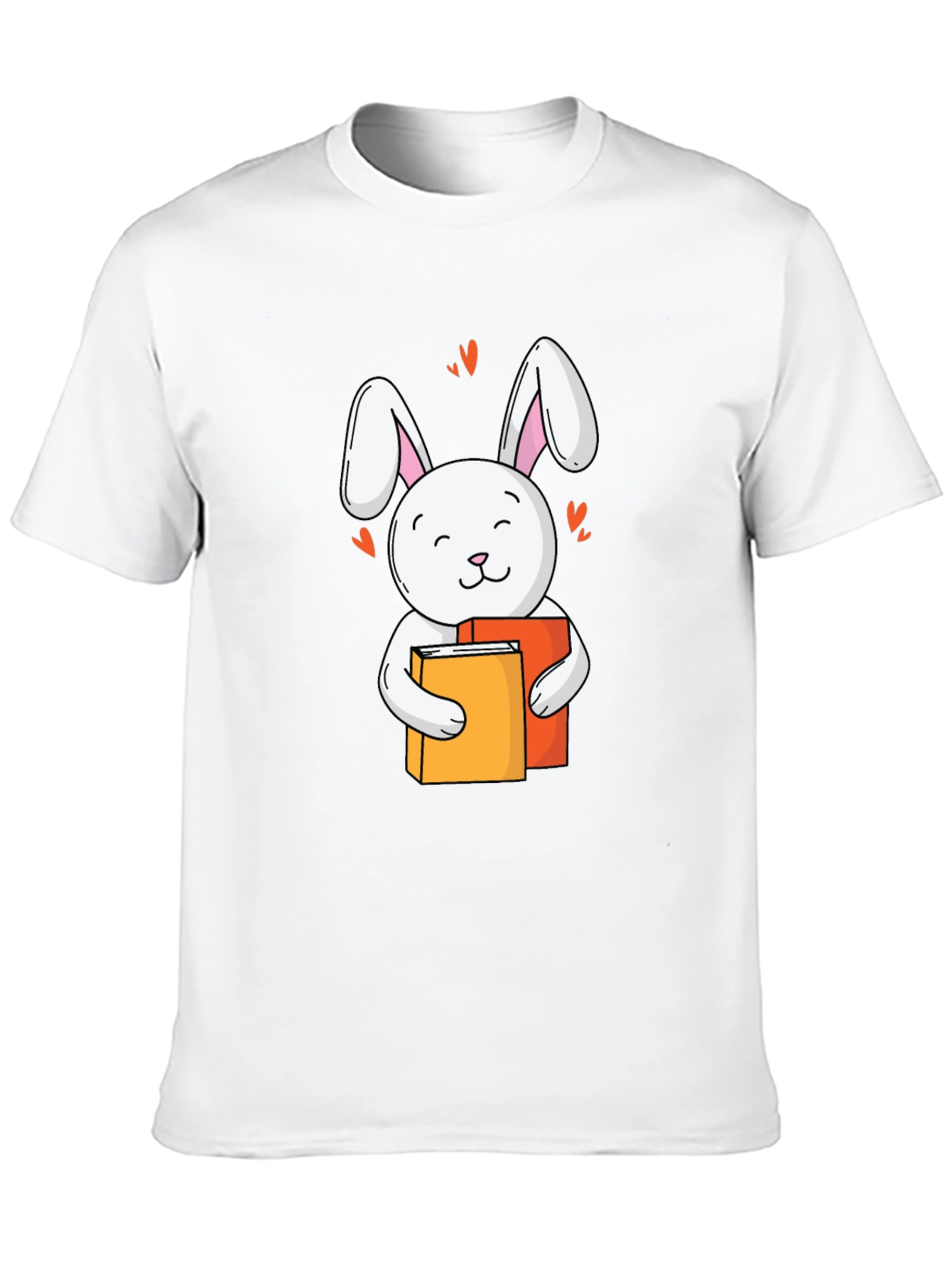 Cute Rabbit Reading T-Shirt